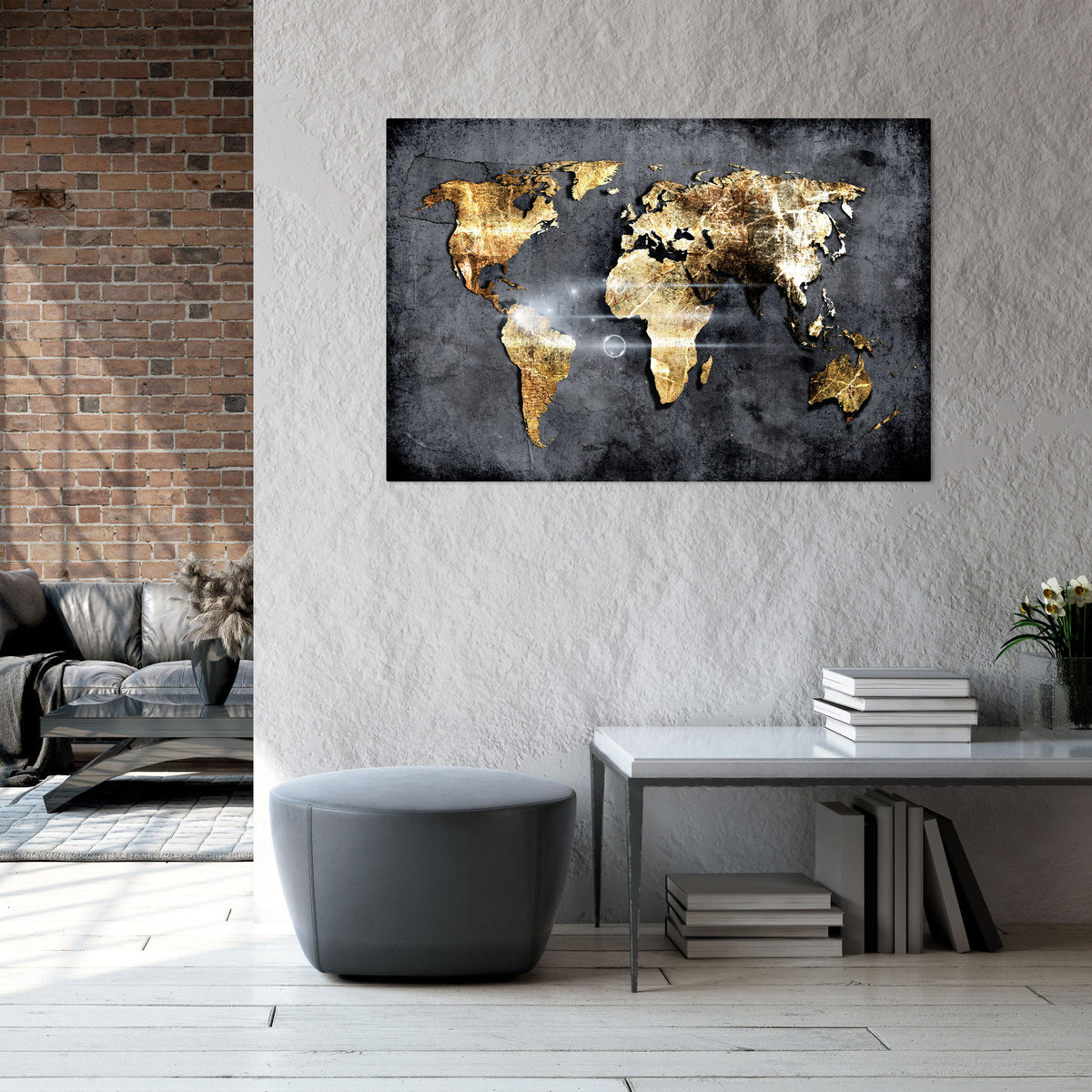 SHIMMERING EARTH MAP Poziomy obraz na płótnie
