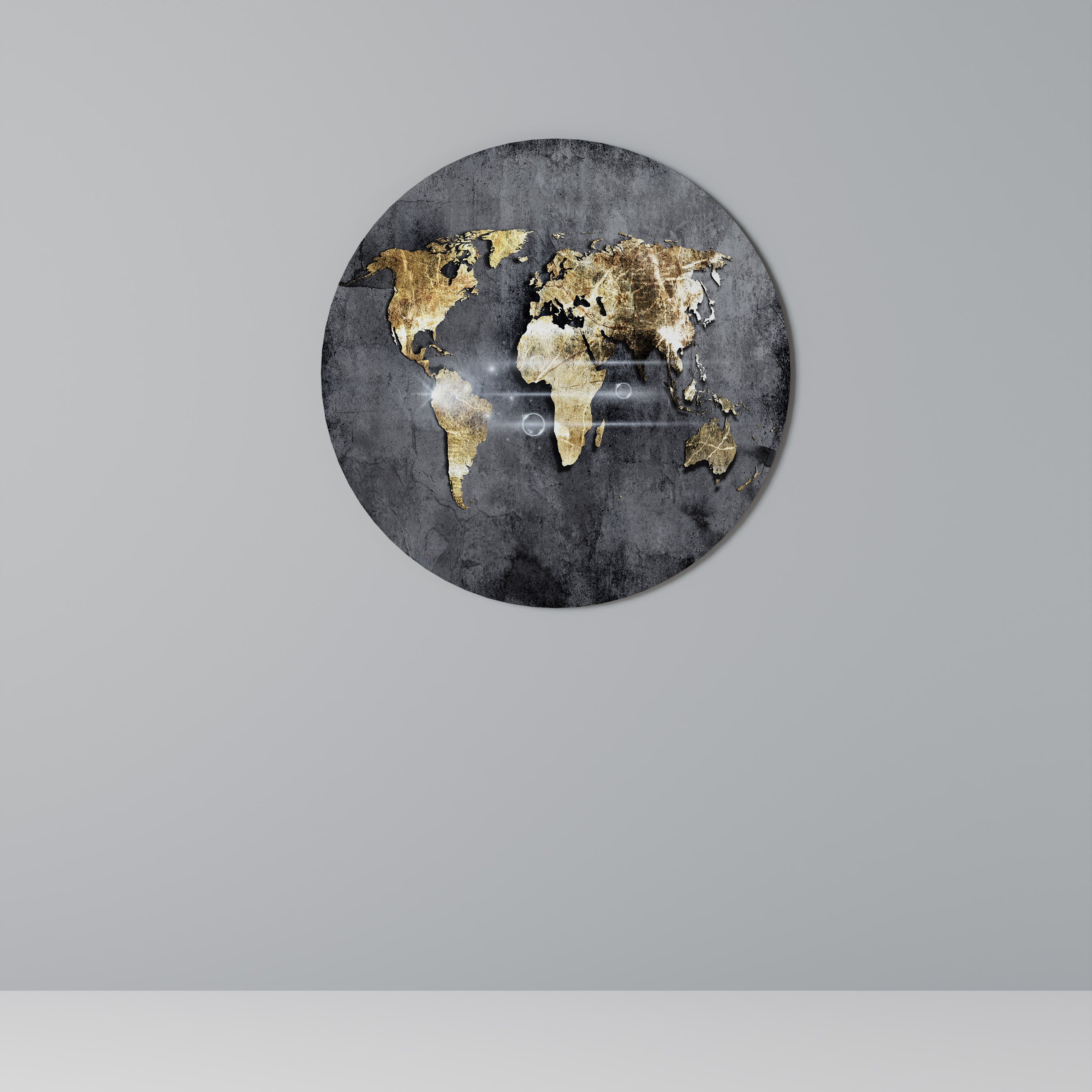 SHIMMERING EARTH MAP Obraz okrągły