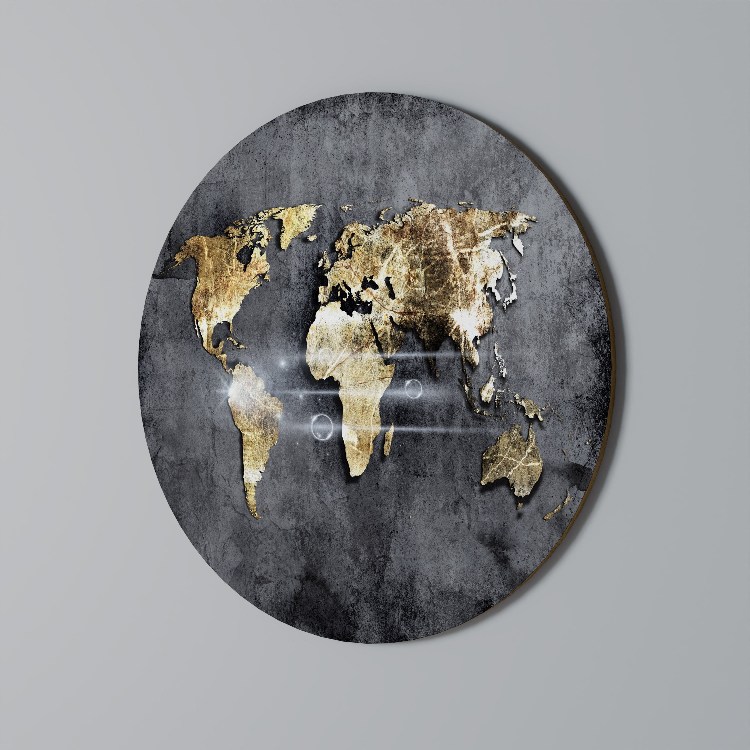 SHIMMERING EARTH MAP Obraz okrągły