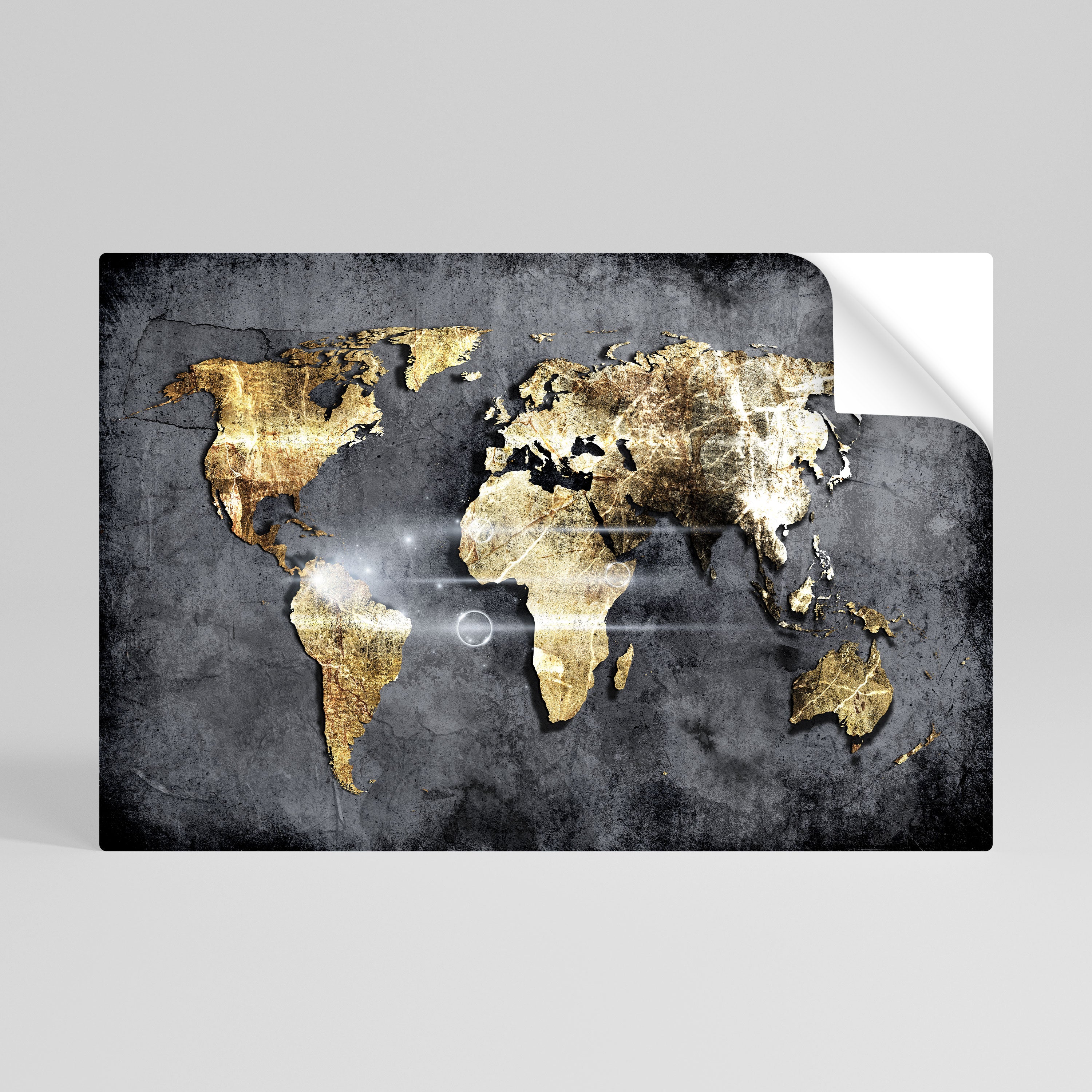 SHIMMERING EARTH MAP Naklejka/Plakat poziomy