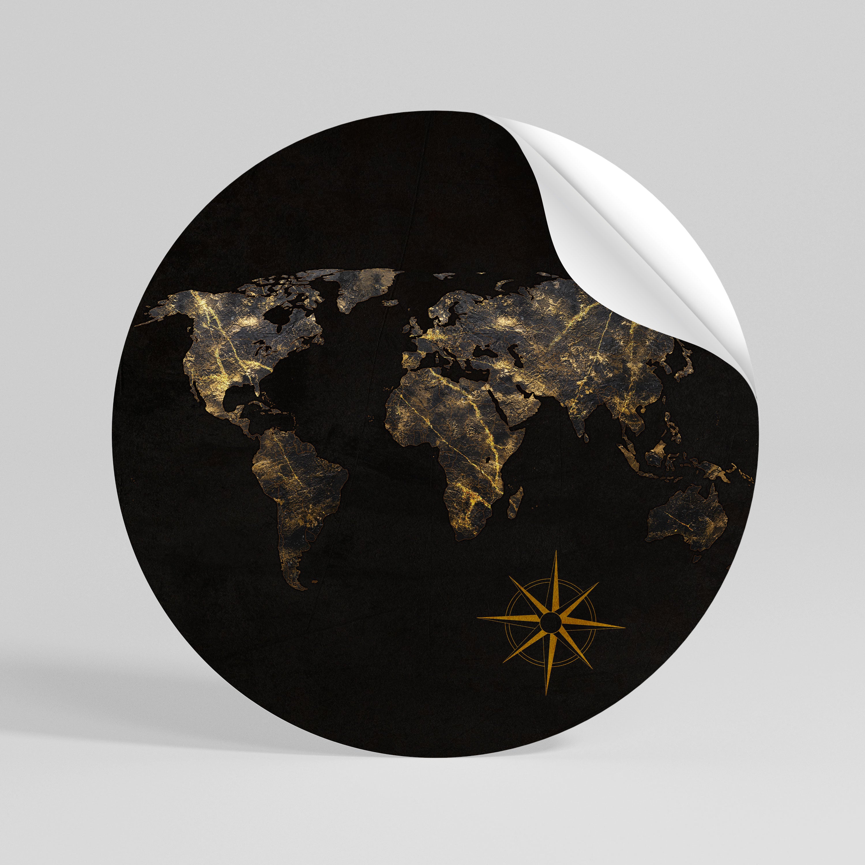 GOLDEN GEOGRAPHY Naklejka - okrągła