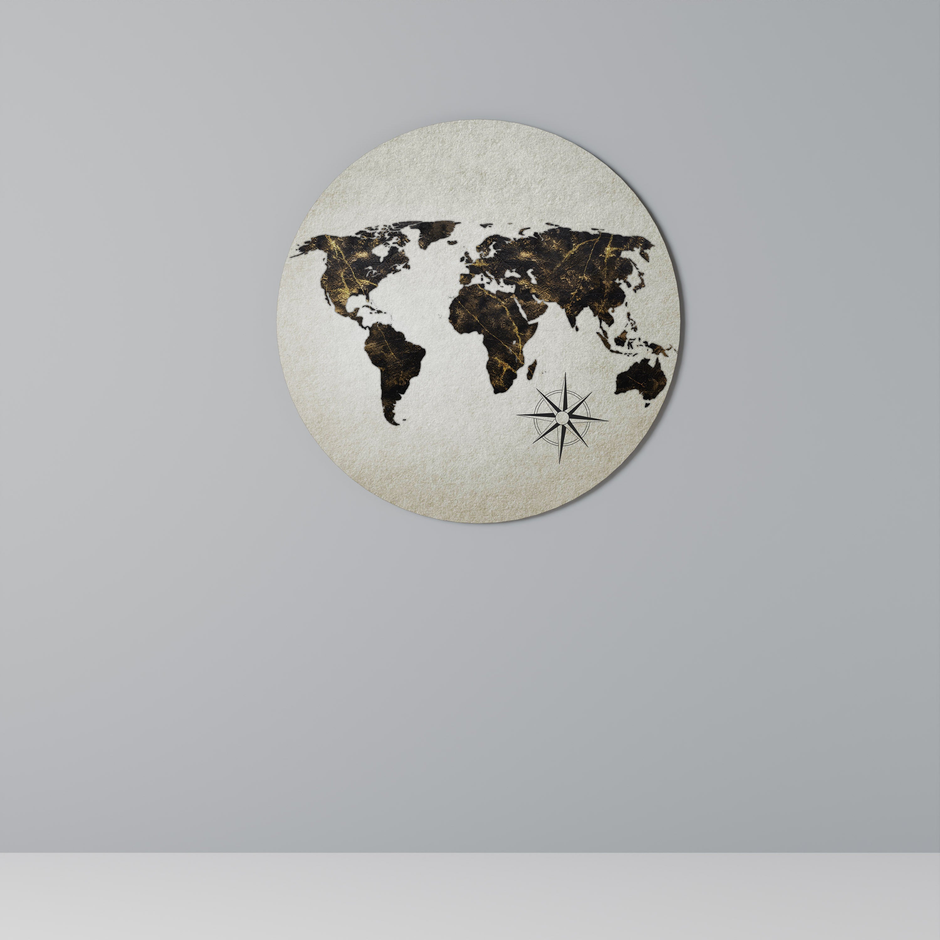 GOLDEN LINES GLOBE Obraz okrągły