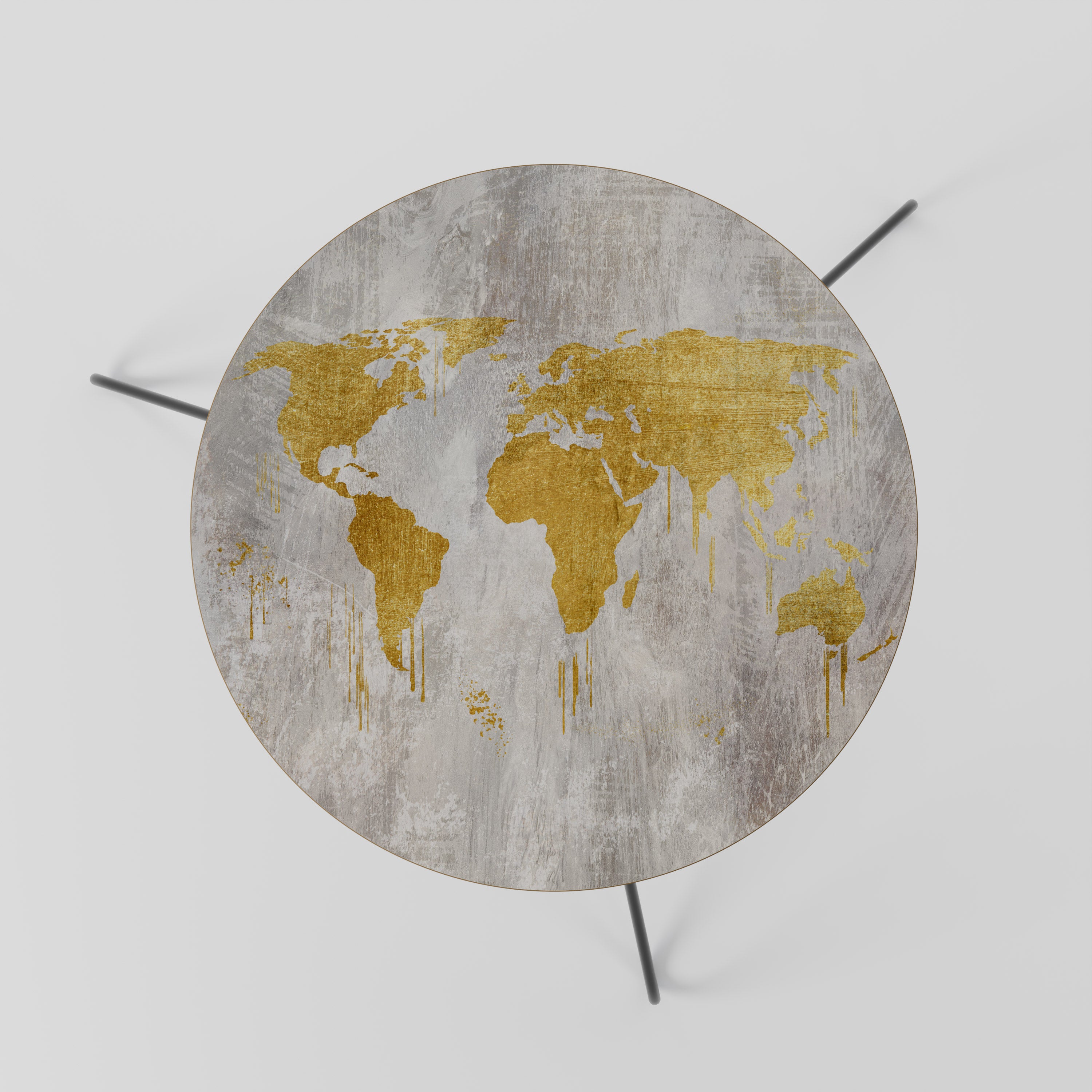 METALLIC WORLDVIEW MAP Stolik kawowy mały