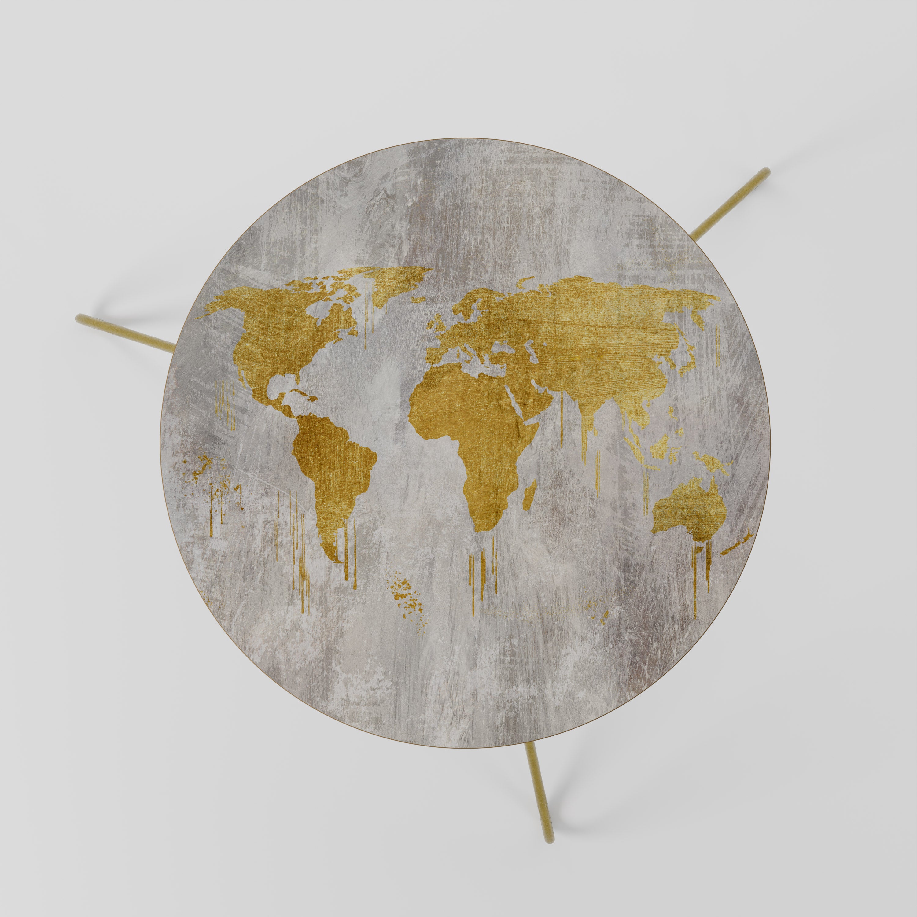 METALLIC WORLDVIEW MAP Stolik kawowy mały