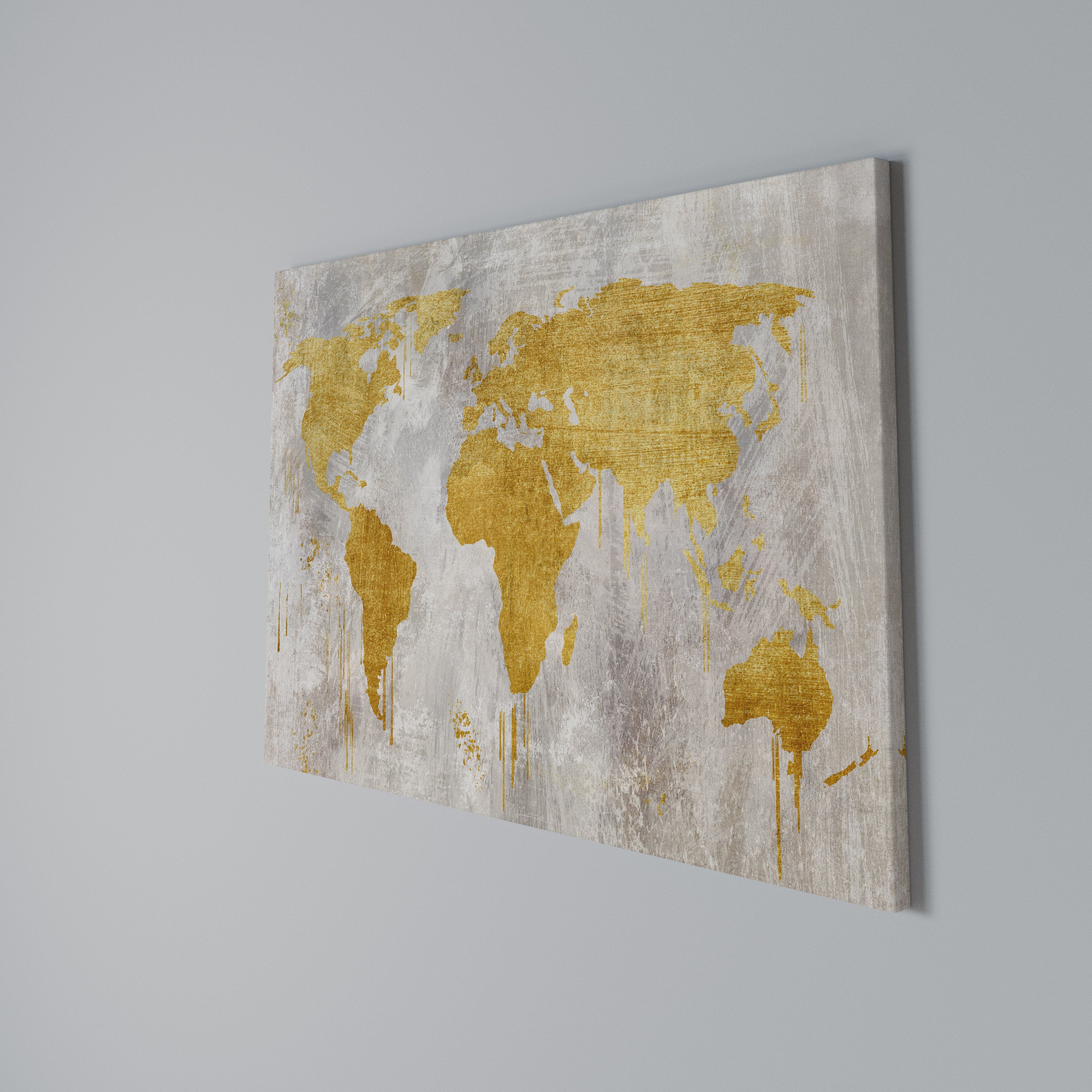 METALLIC WORLDVIEW MAP Poziomy obraz na płótnie