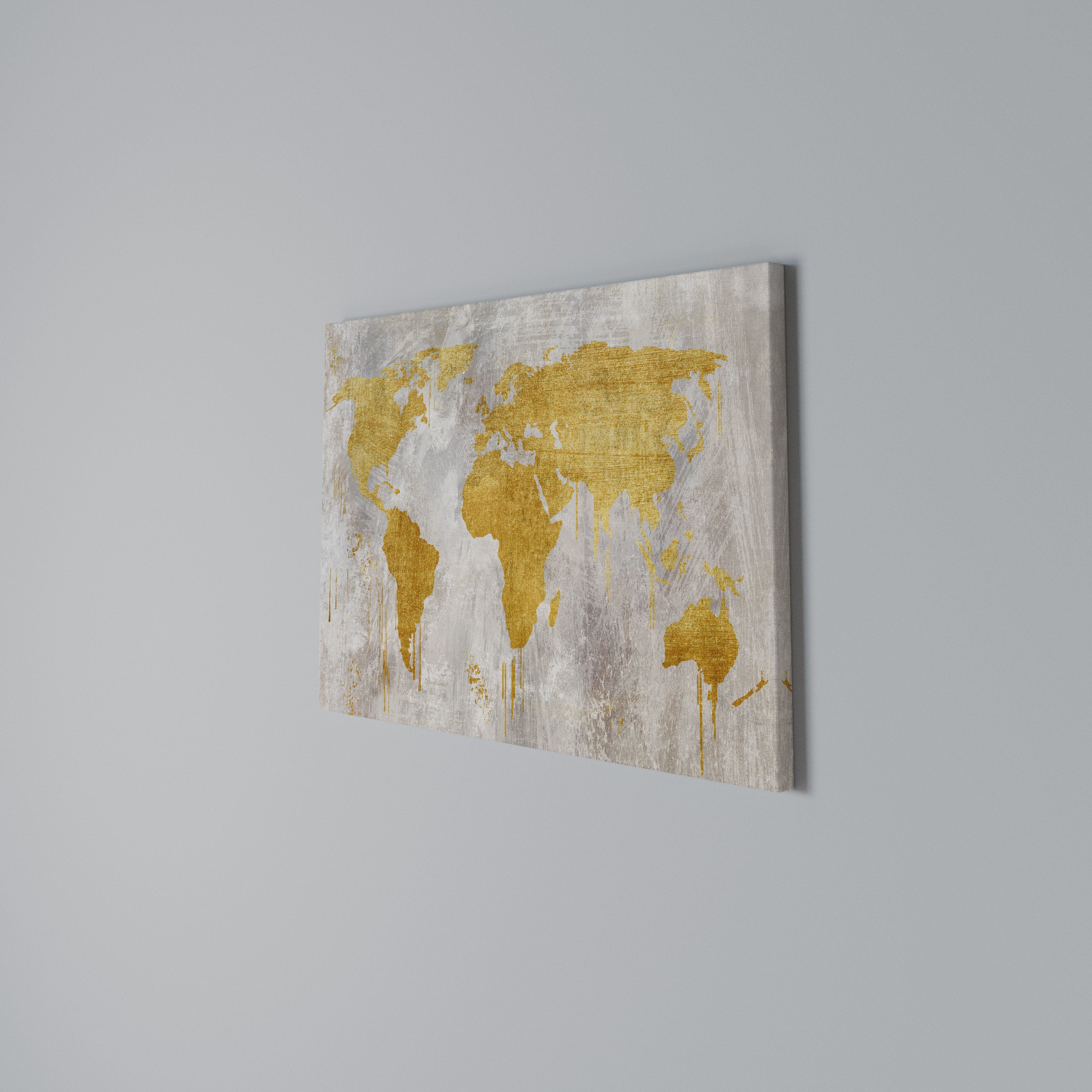 METALLIC WORLDVIEW MAP Poziomy obraz na płótnie