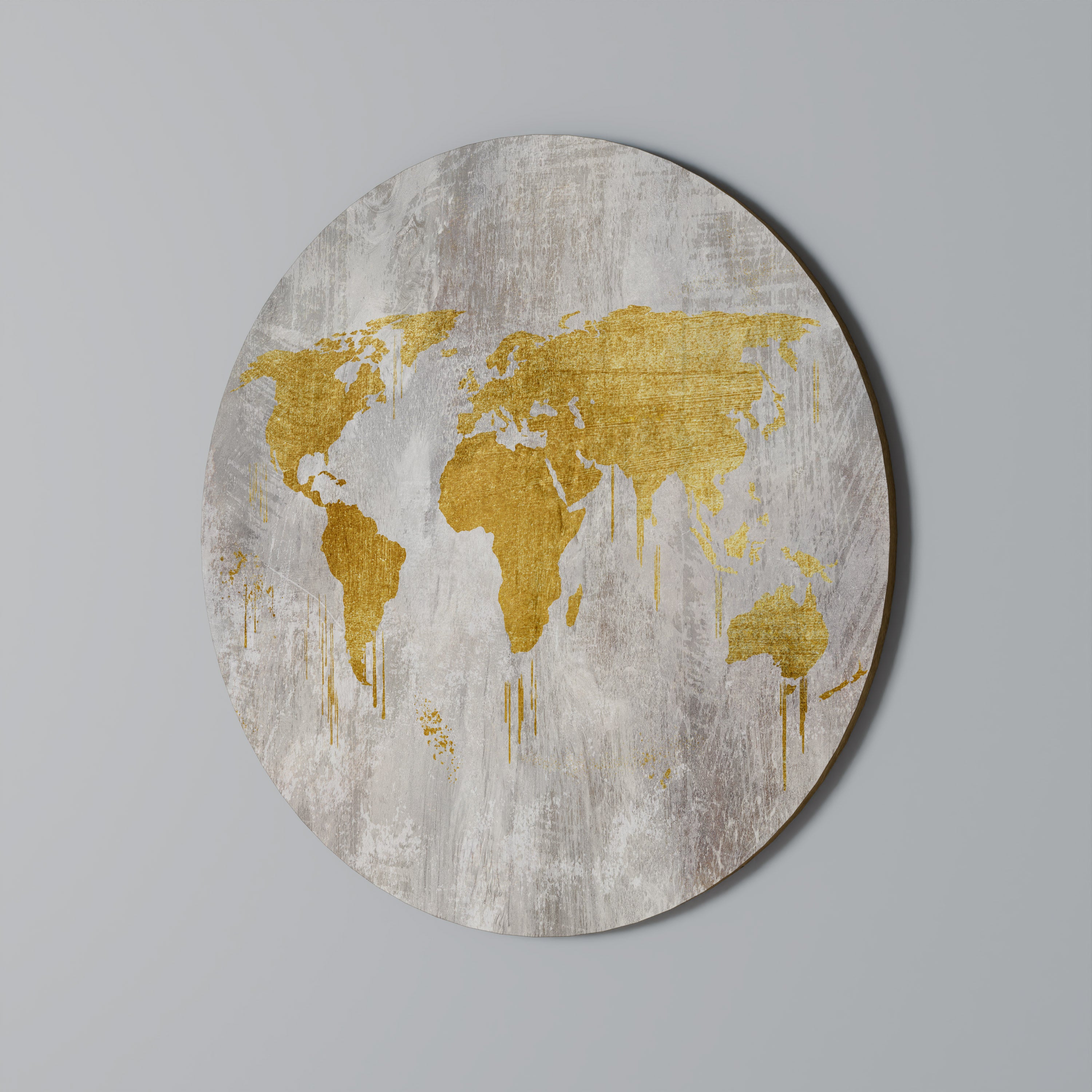 METALLIC WORLDVIEW MAP Obraz okrągły