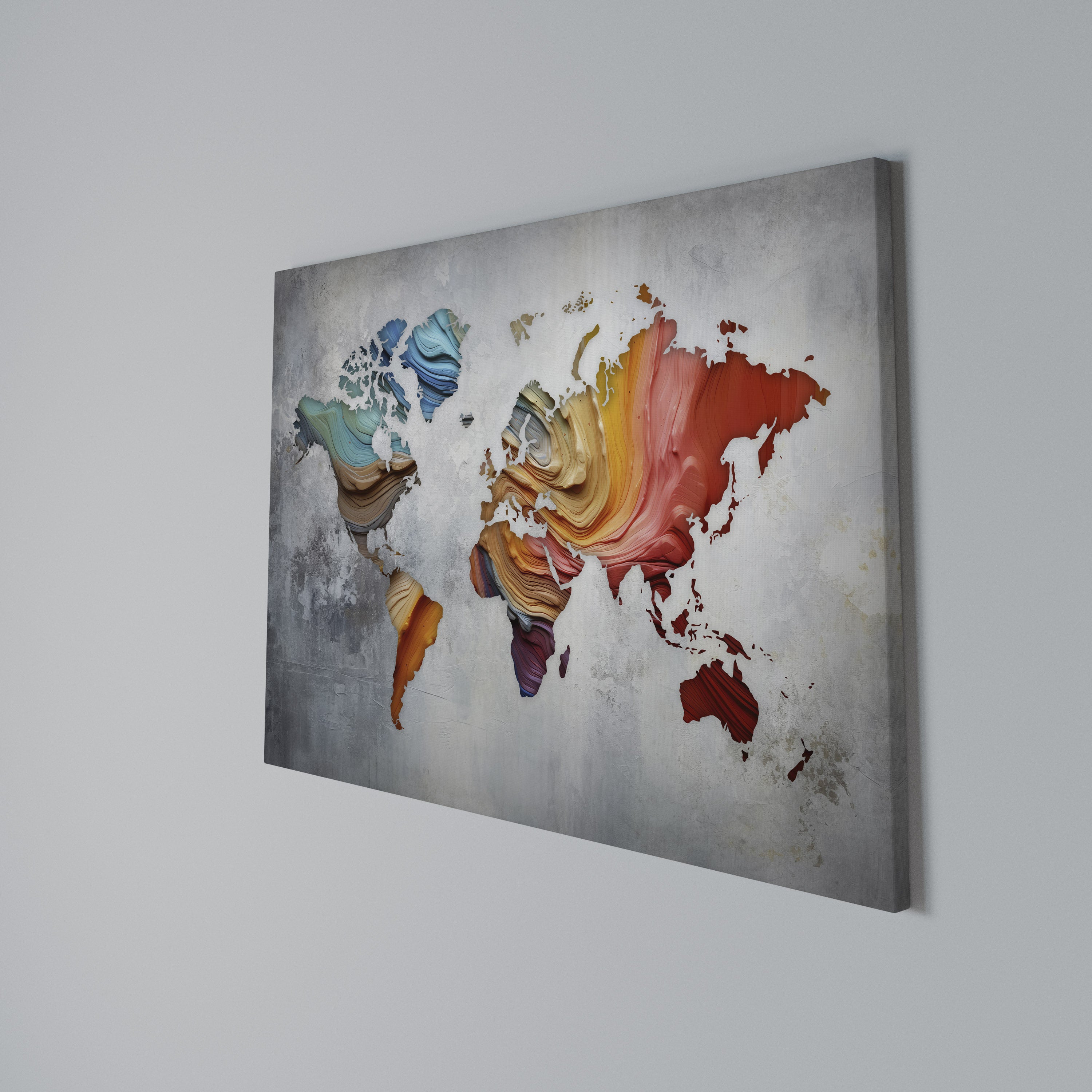 PAINTED CONTINENTS Poziomy obraz na płótnie