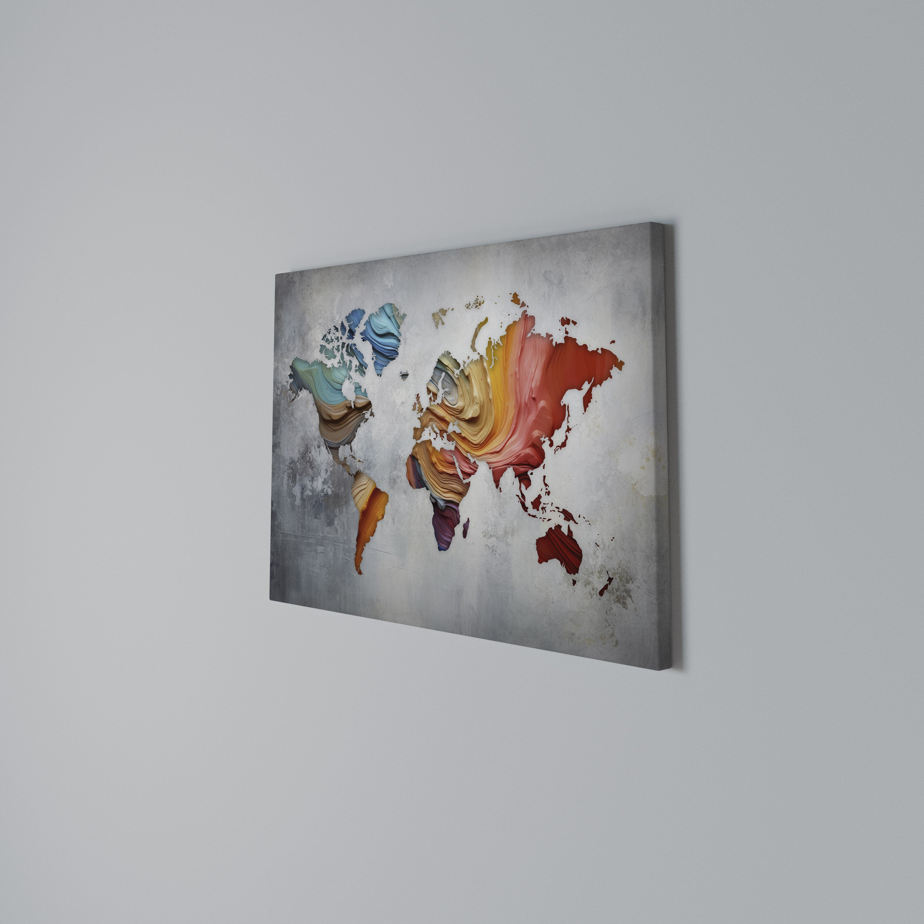 PAINTED CONTINENTS Poziomy obraz na płótnie