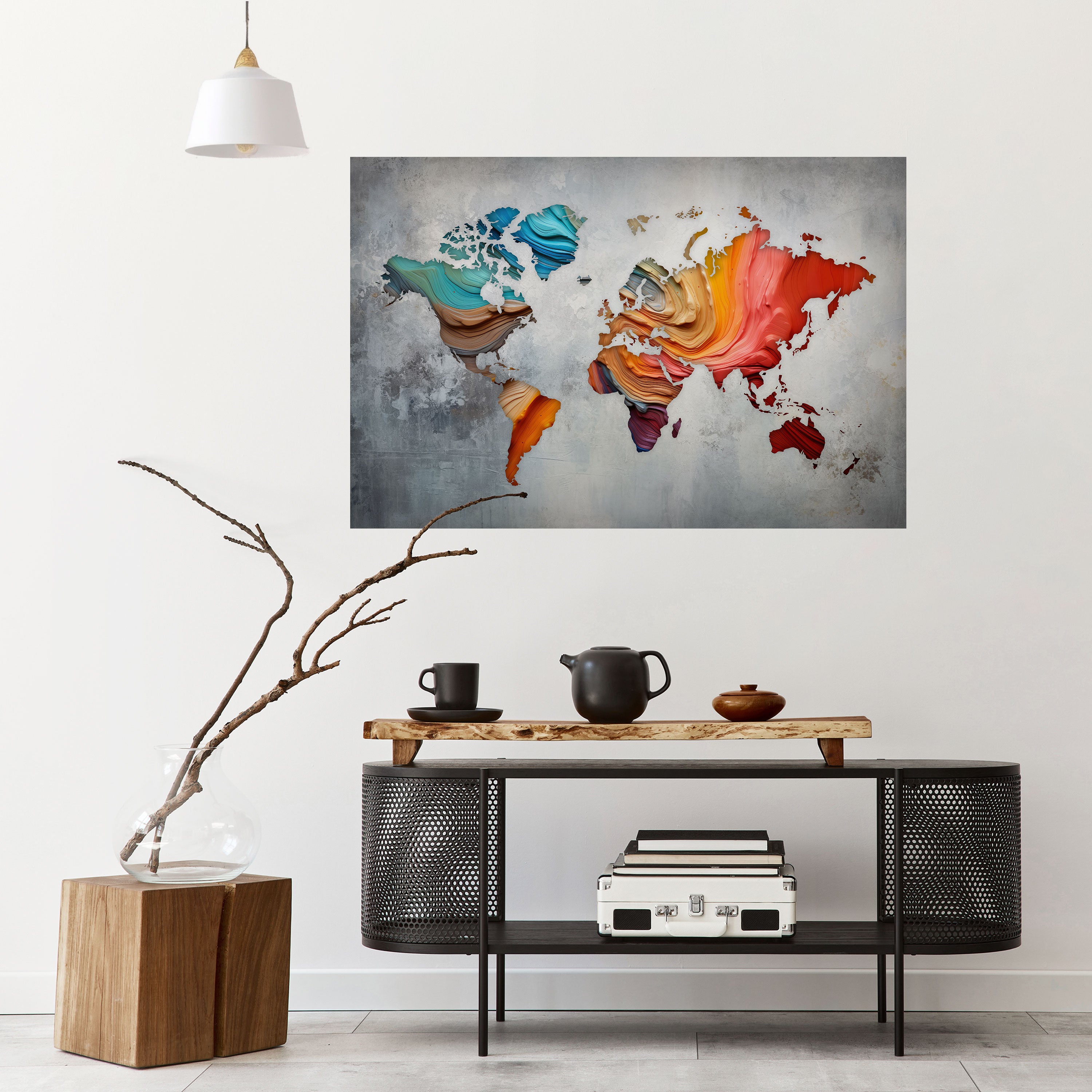 PAINTED CONTINENTS Naklejka/Plakat poziomy