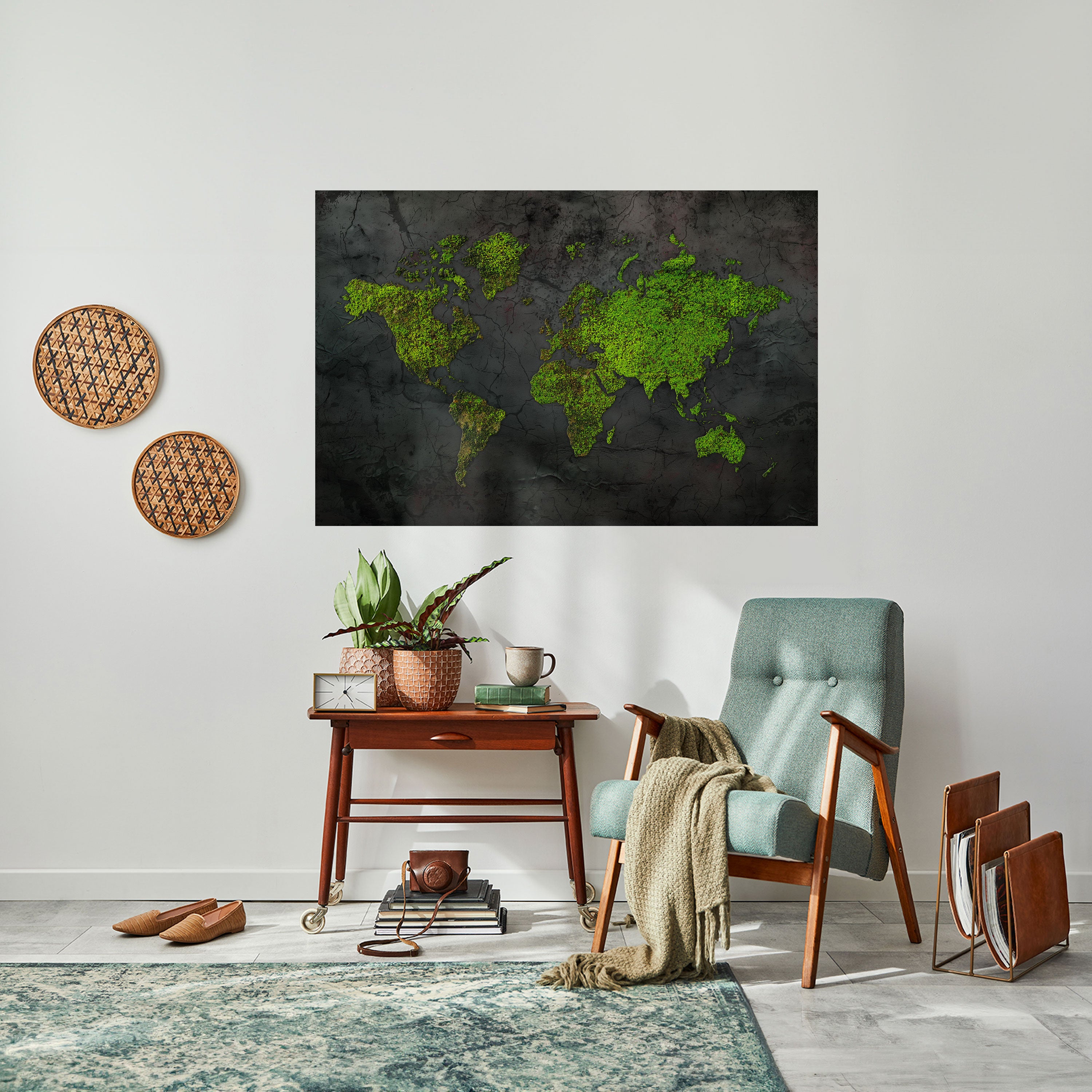 GREENER LANDS EMBRACED Naklejka/Plakat poziomy