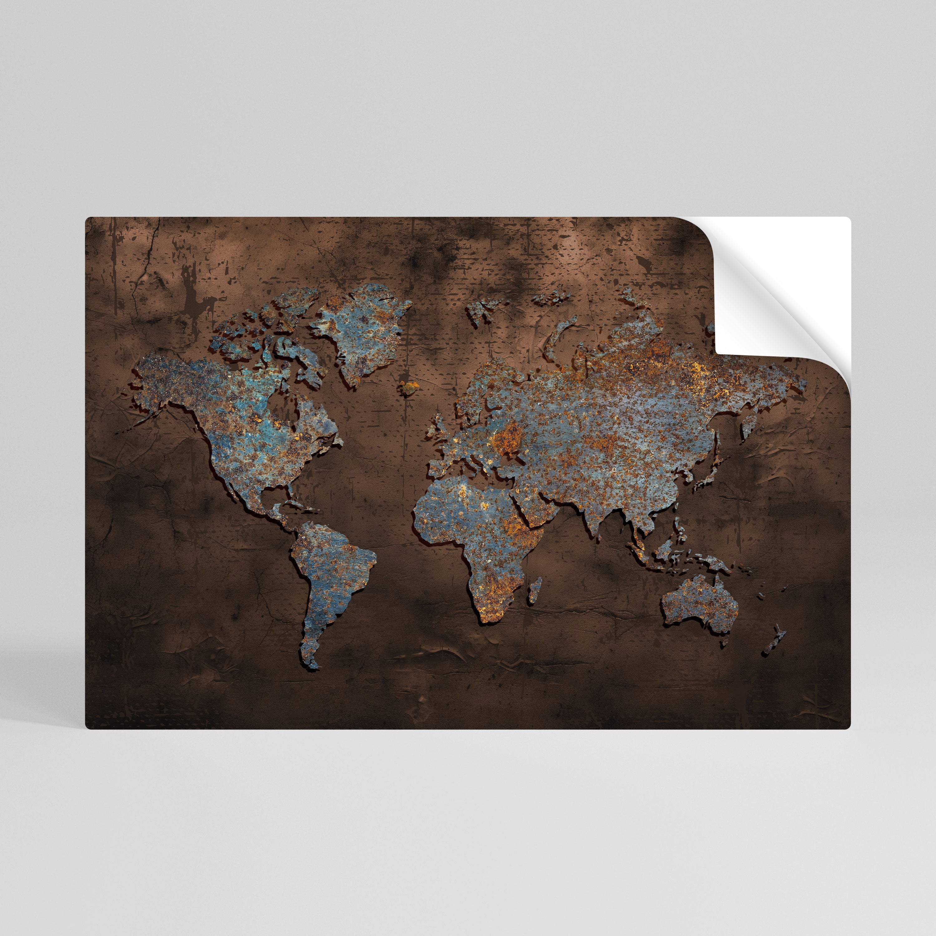 METALLIC MAP OF MEMORIES Naklejka/Plakat poziomy