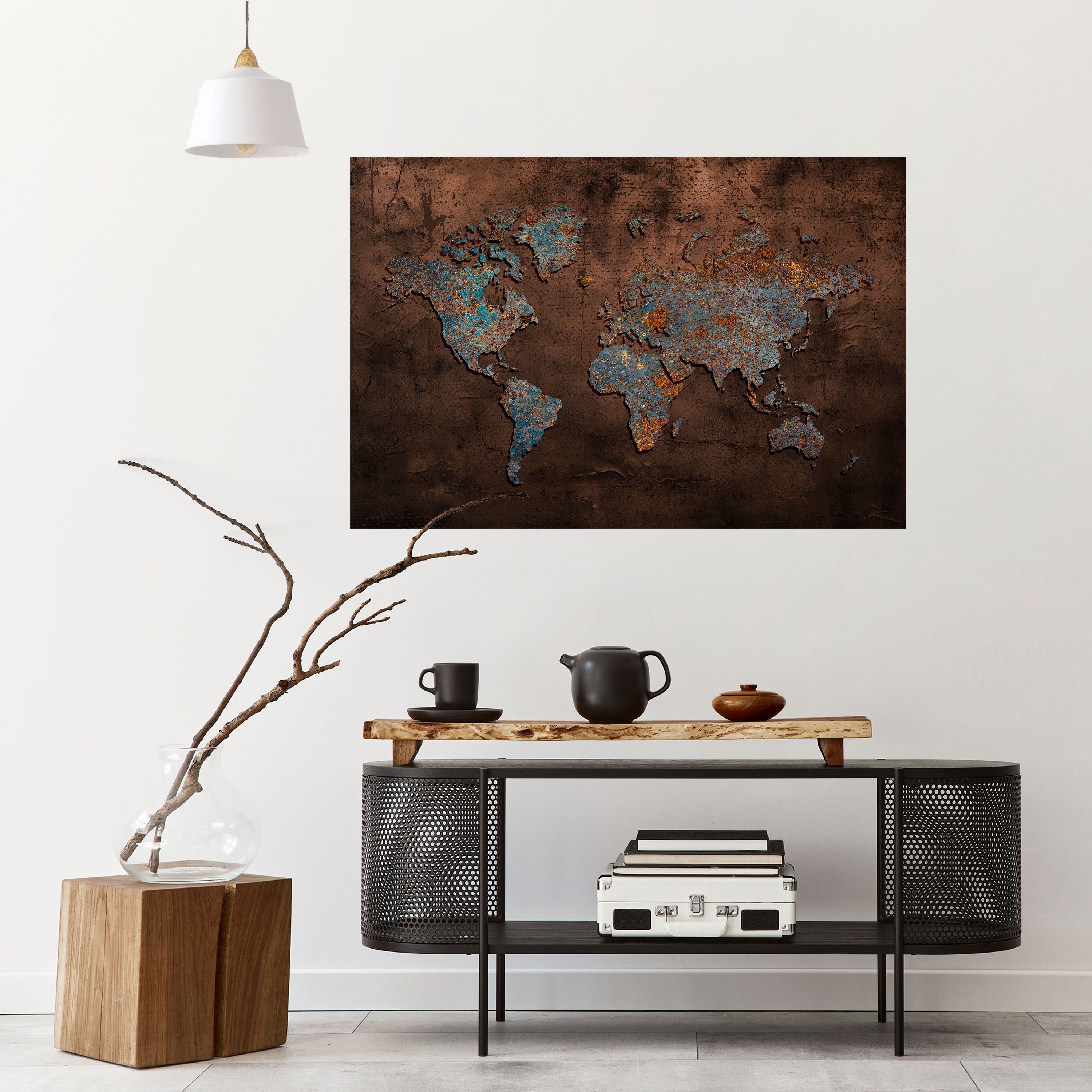 METALLIC MAP OF MEMORIES Naklejka/Plakat poziomy