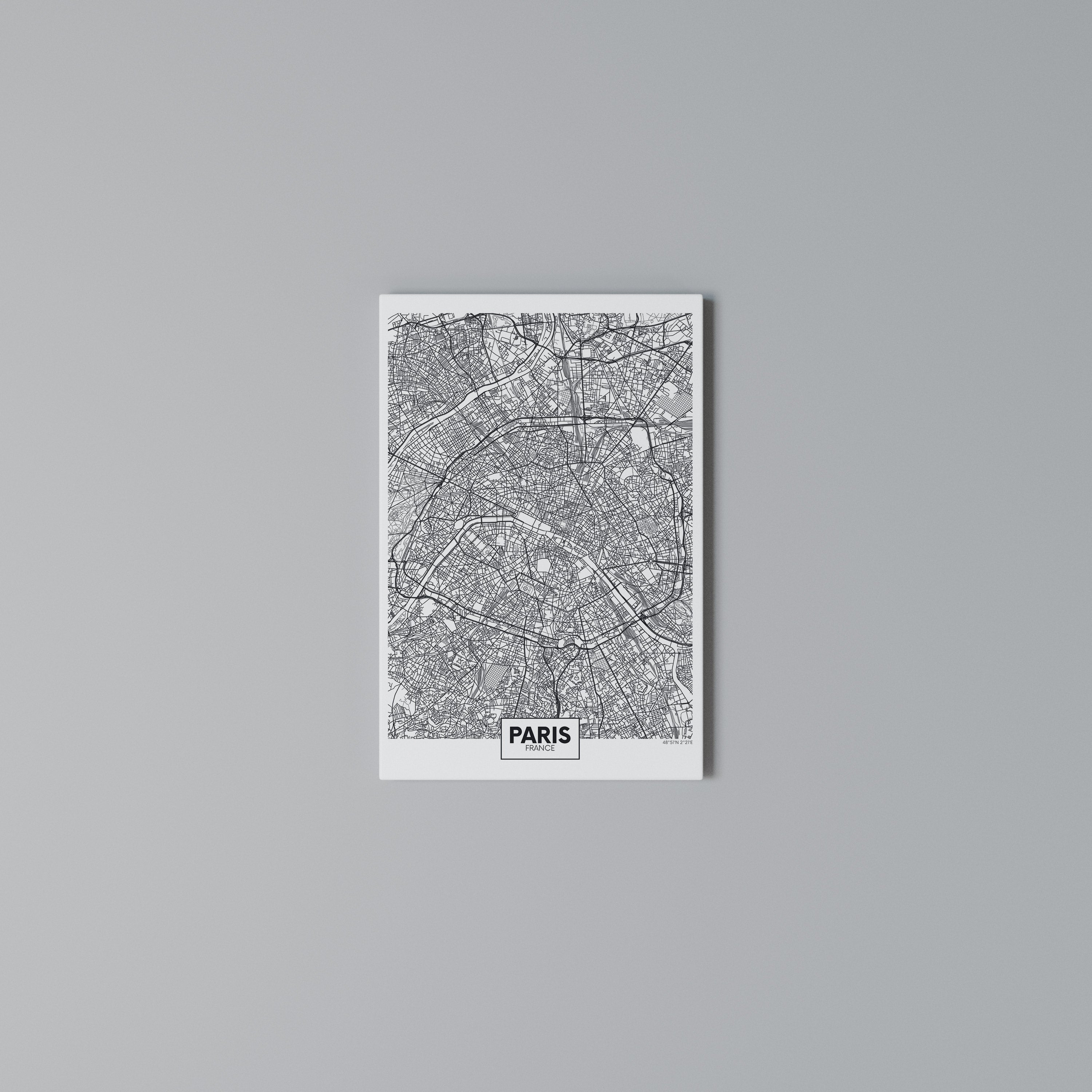 PARIS TOWN PLAN Pionowy obraz na płótnie