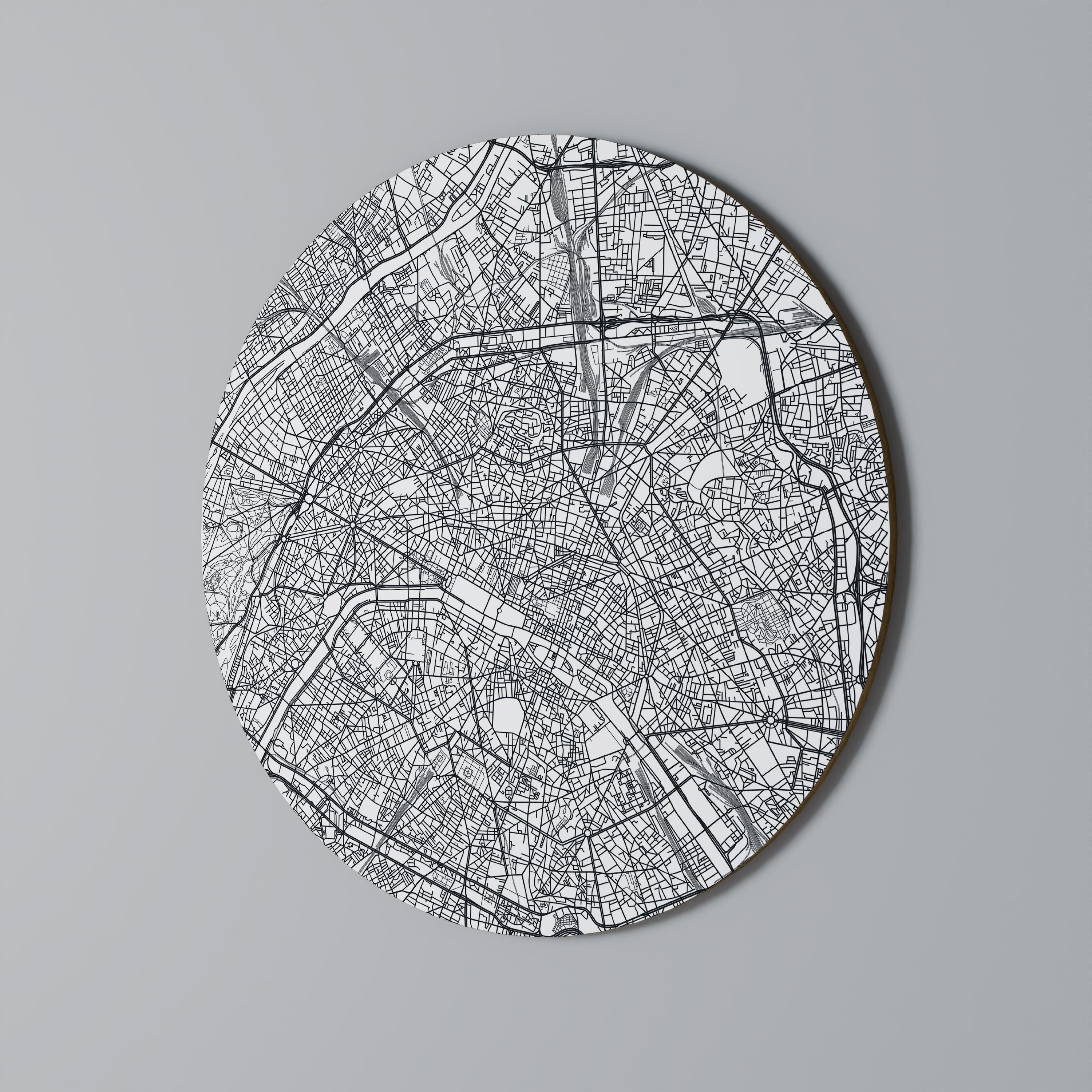 PARIS TOWN PLAN Obraz okrągły
