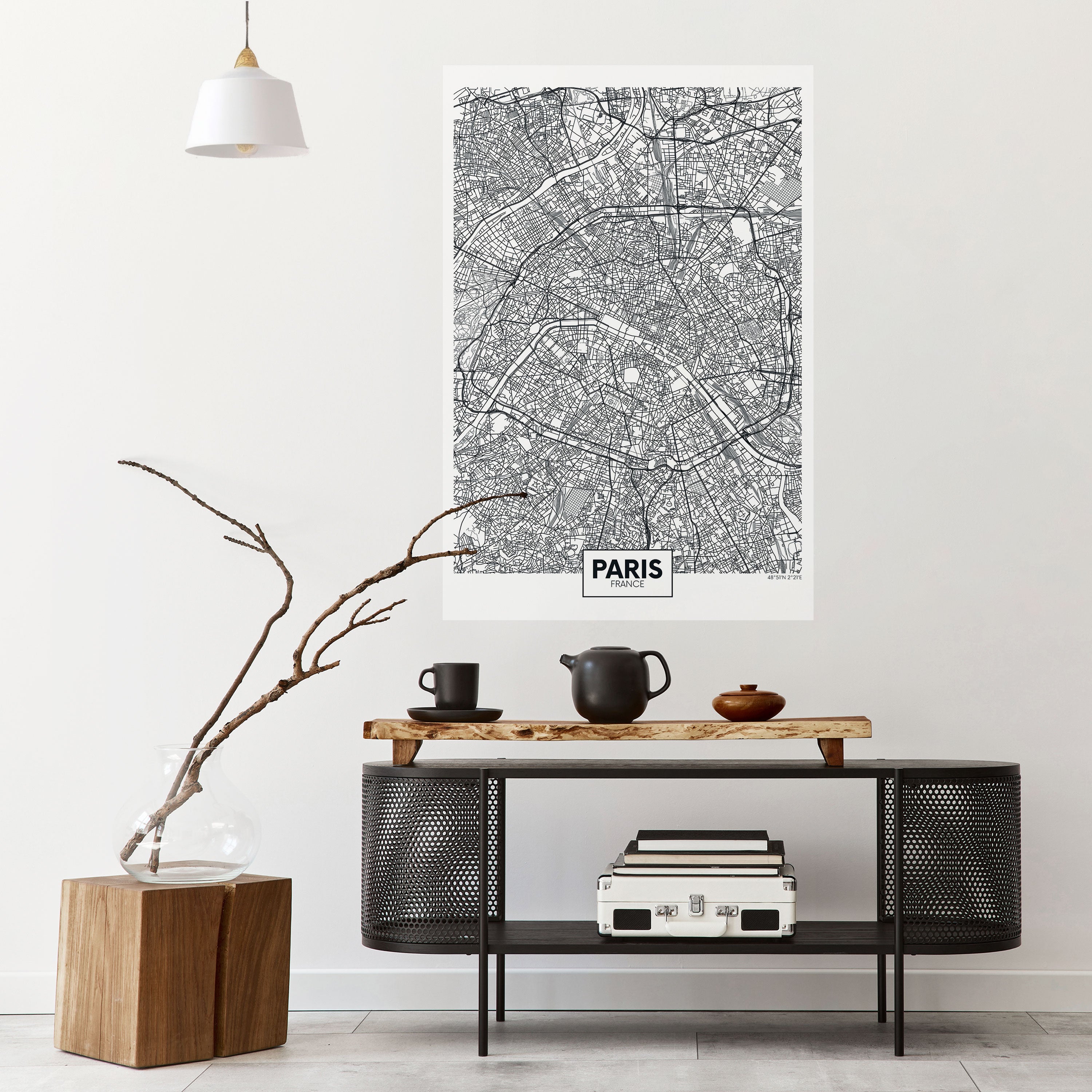 PARIS TOWN PLAN Naklejka/Plakat pionowy