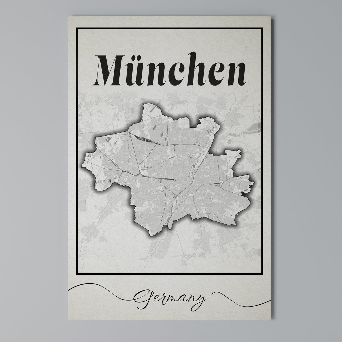 MONOCHROME MÜNCHEN Pionowy obraz na płótnie