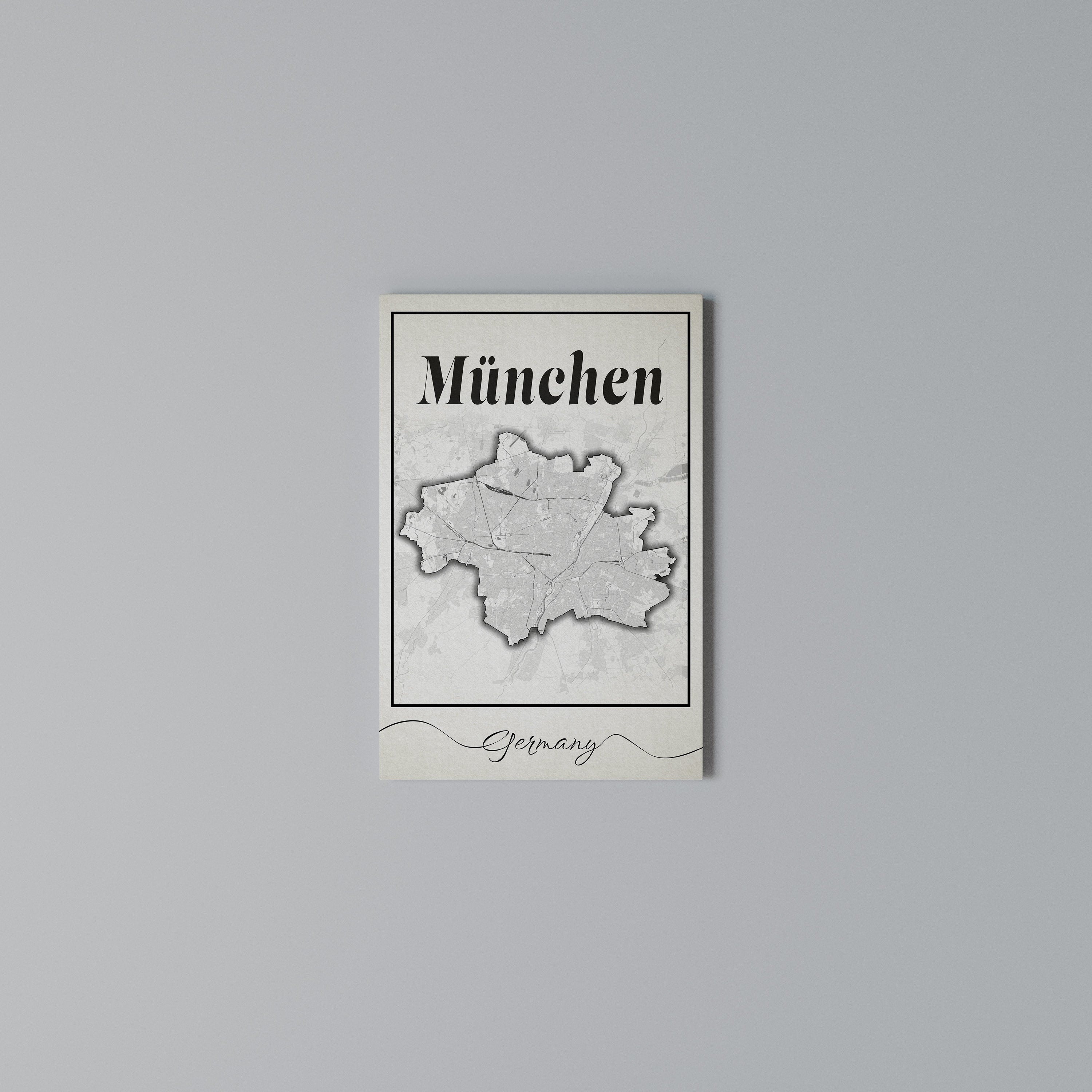 MONOCHROME MÜNCHEN Pionowy obraz na płótnie