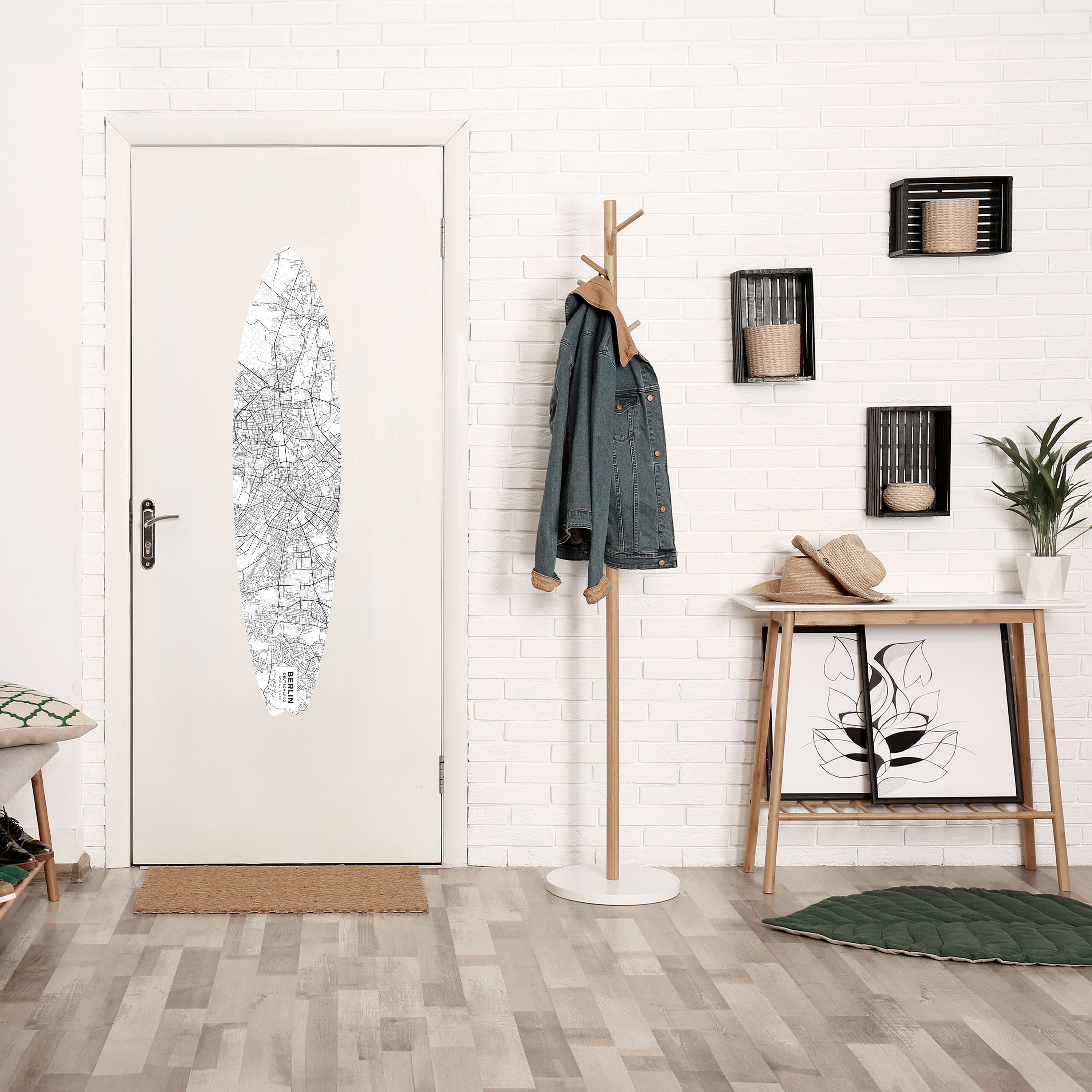 BERLIN PLAN Naklejka - deska surfingowa