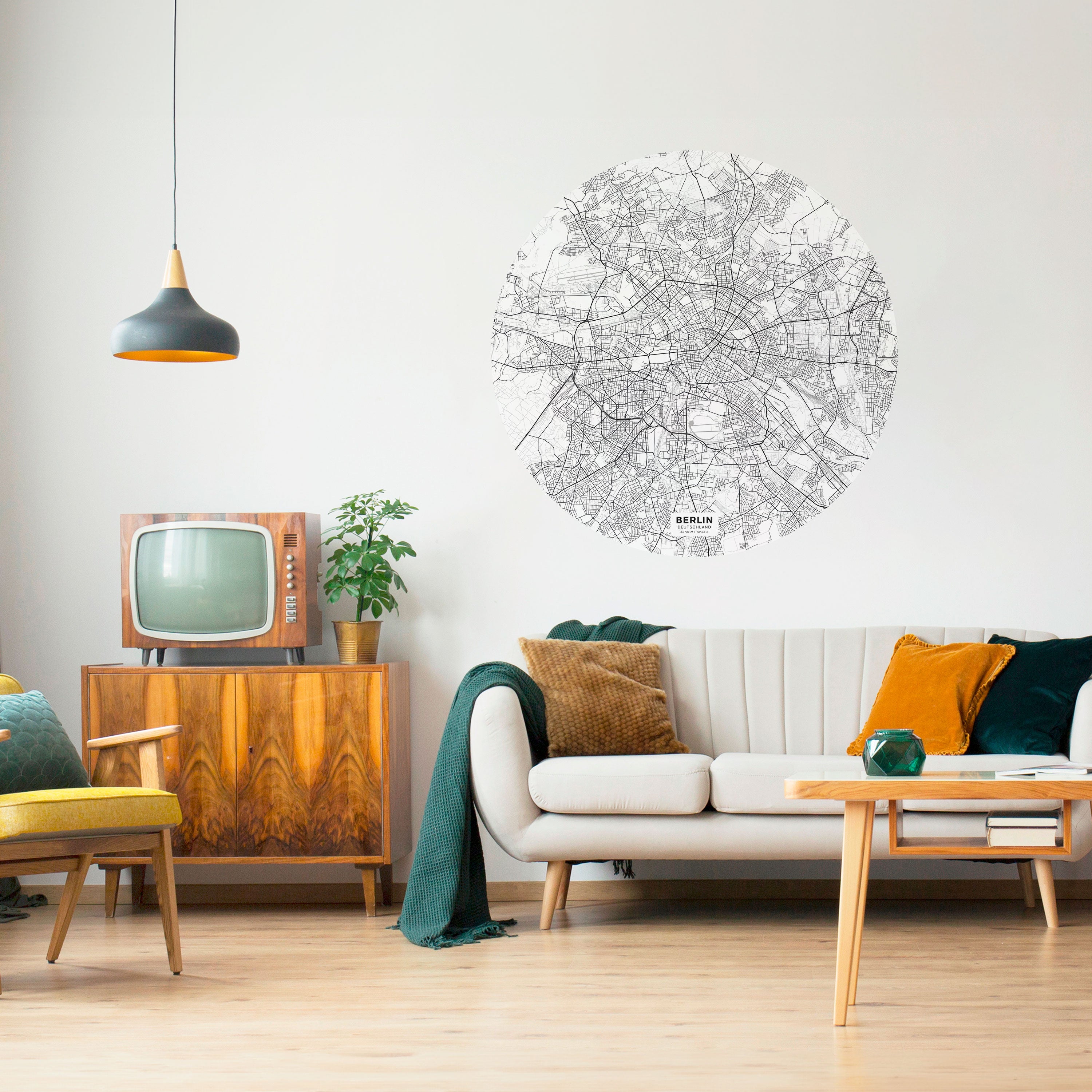 BERLIN PLAN Naklejka okrągła