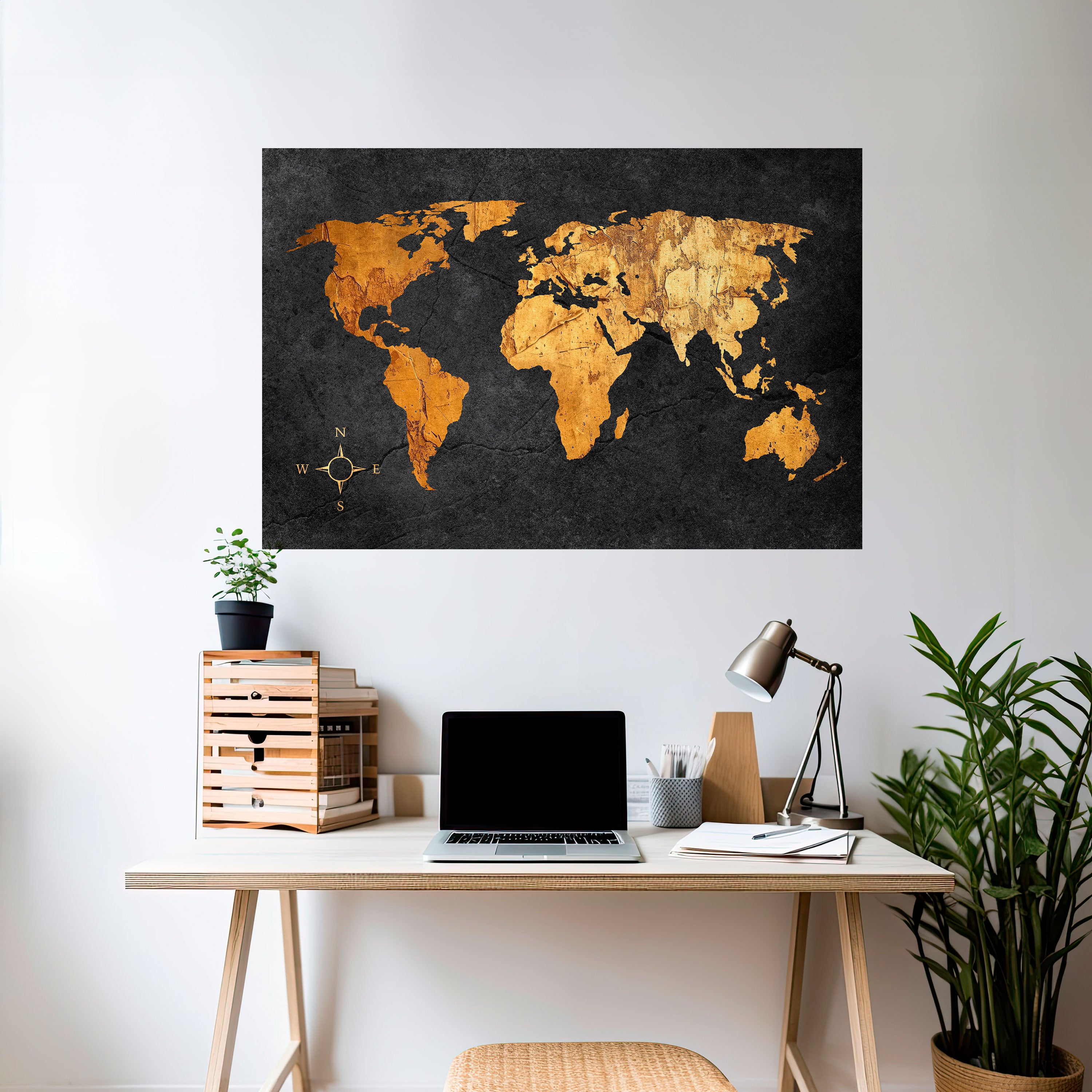 GOLDEN GLOBE ILLUSION Naklejka/Plakat poziomy