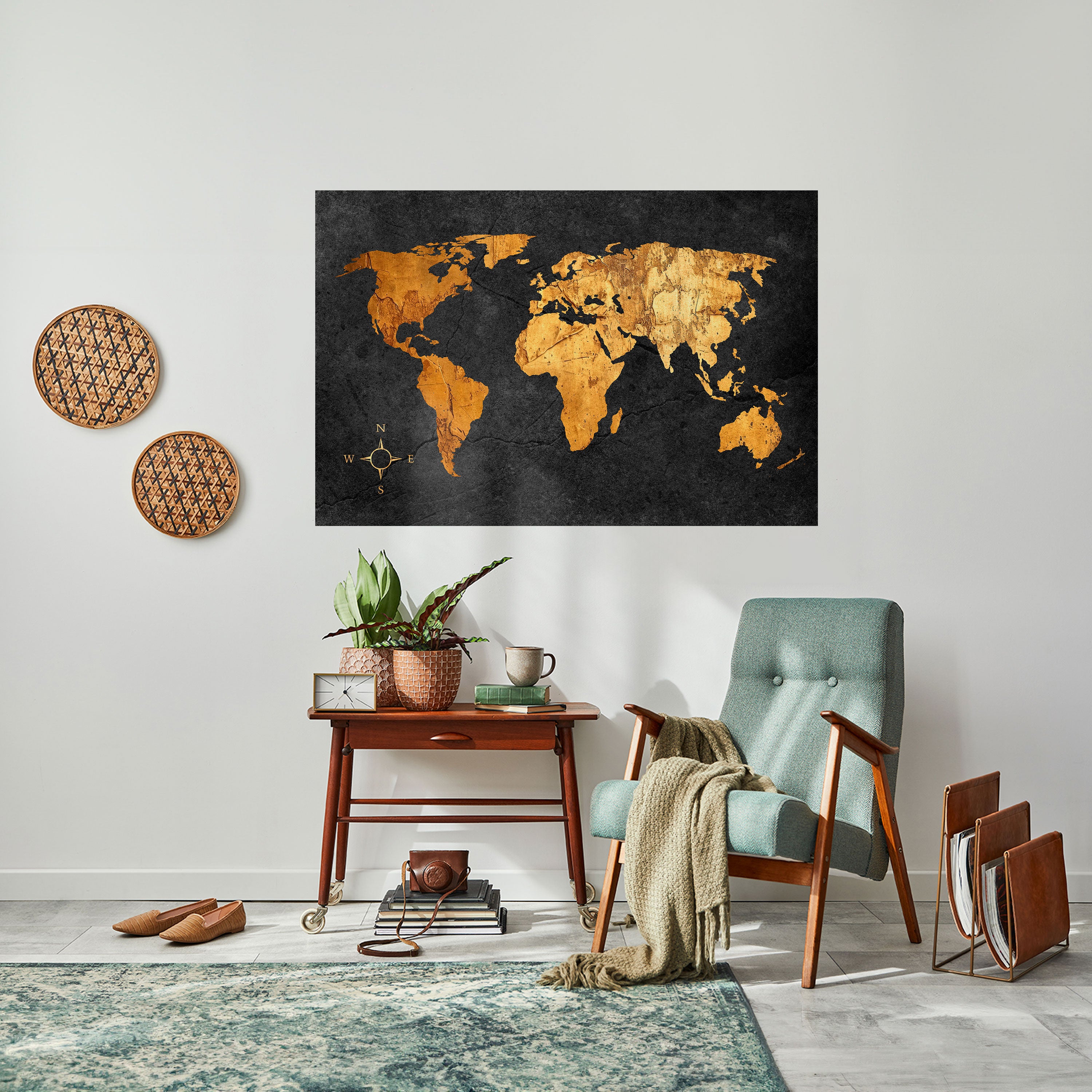 GOLDEN GLOBE ILLUSION Naklejka/Plakat poziomy