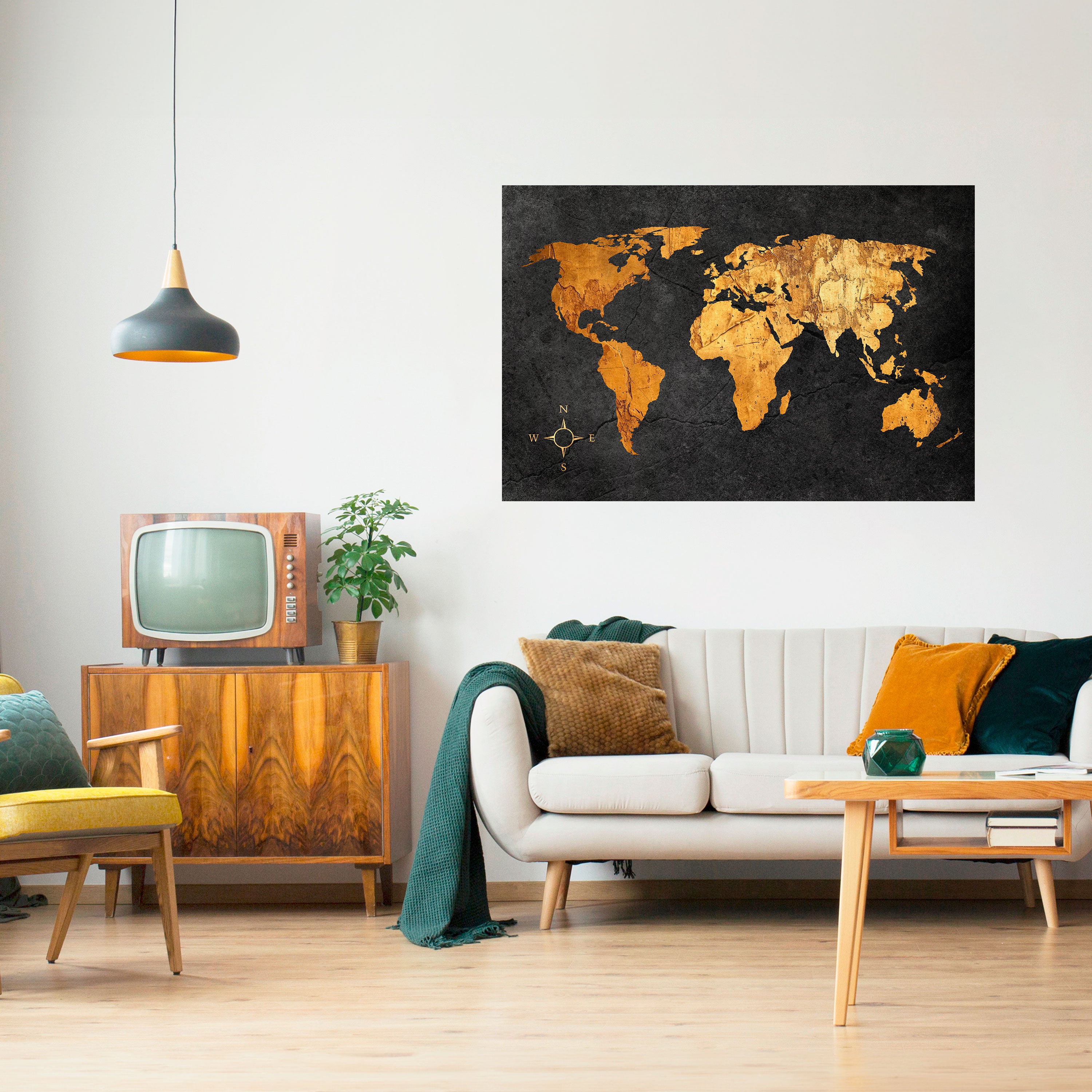 GOLDEN GLOBE ILLUSION Naklejka/Plakat poziomy