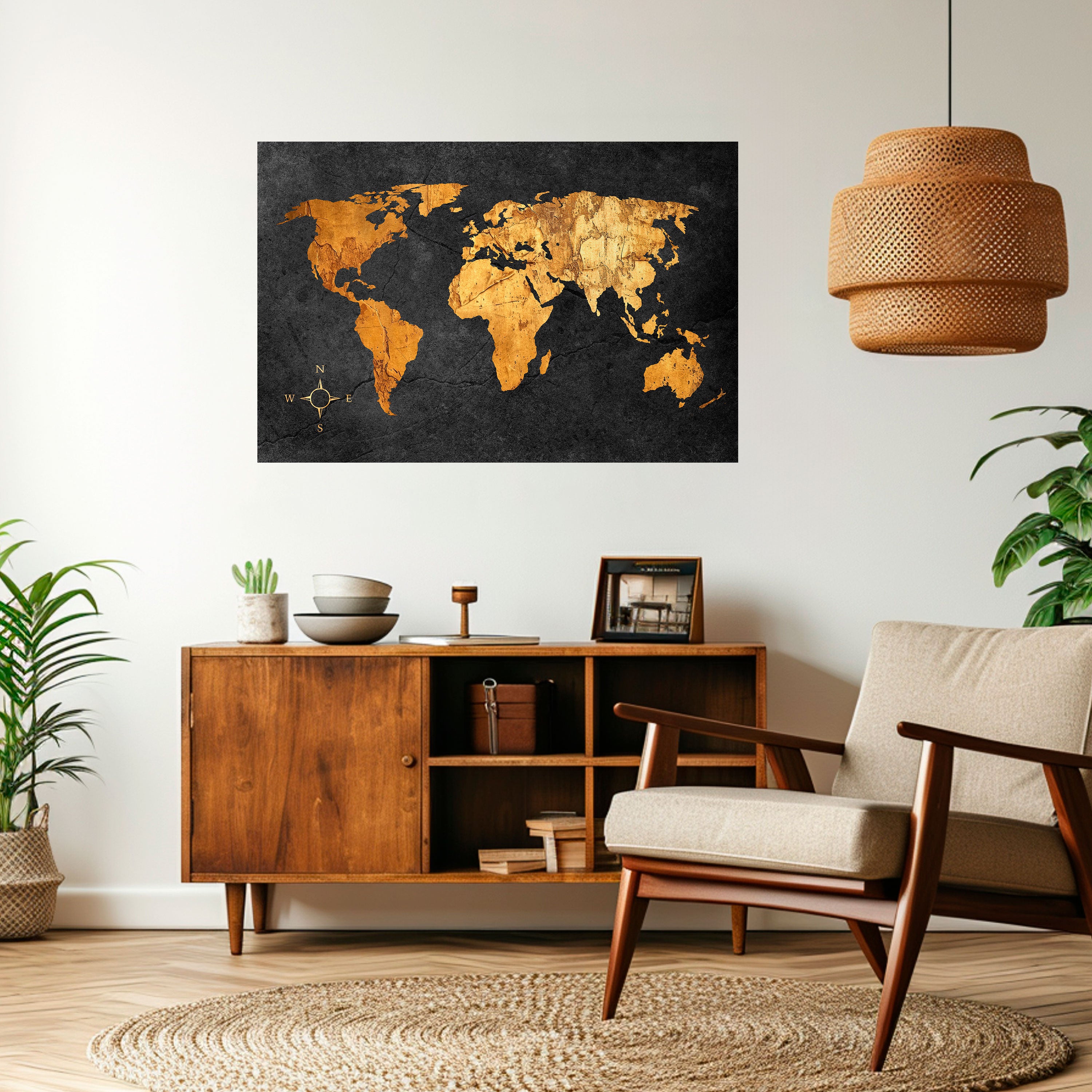GOLDEN GLOBE ILLUSION Naklejka/Plakat poziomy