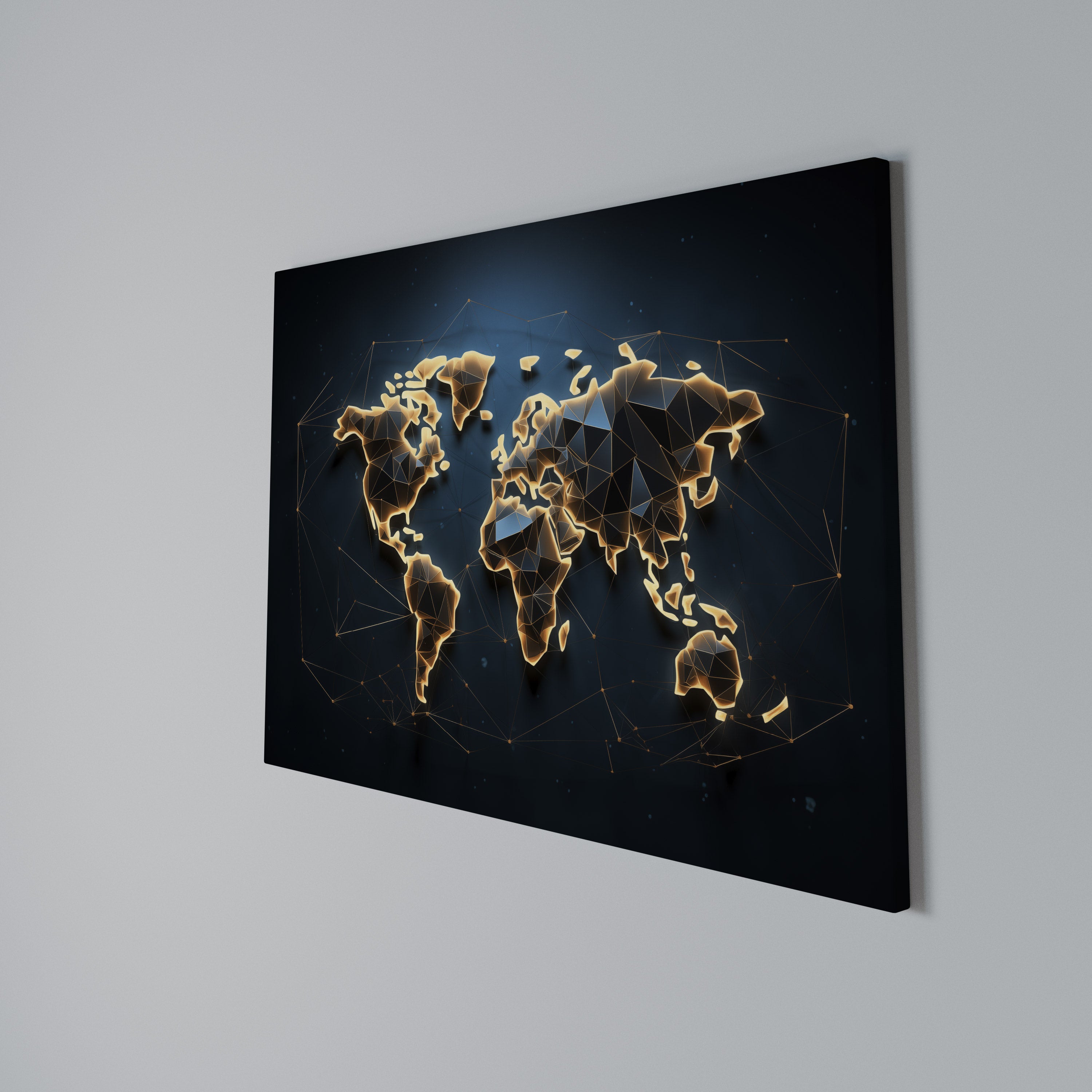 POLYGONAL PLANET Poziomy obraz na płótnie