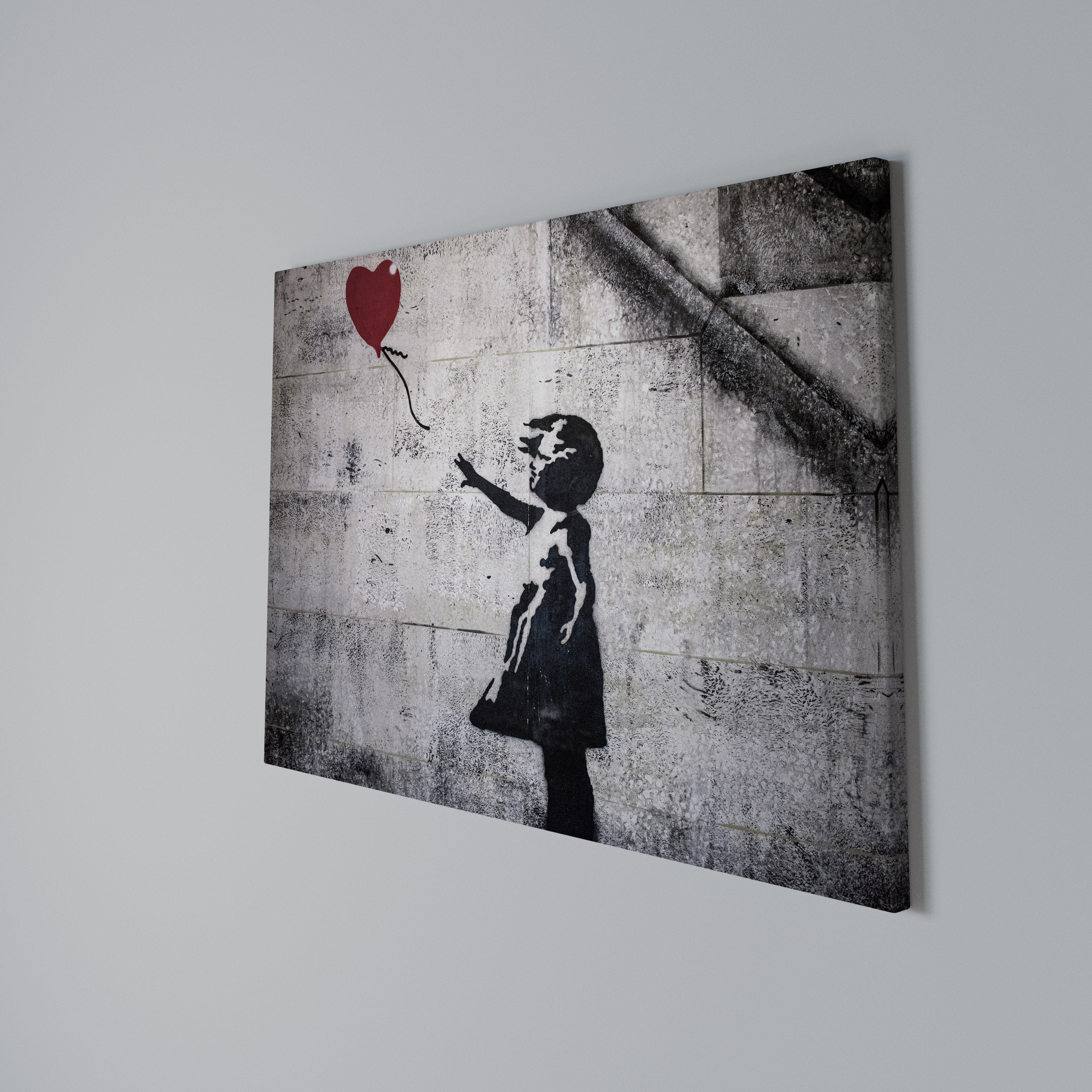 BALLON GIRL (BANKSY) Poziomy obraz na płótnie