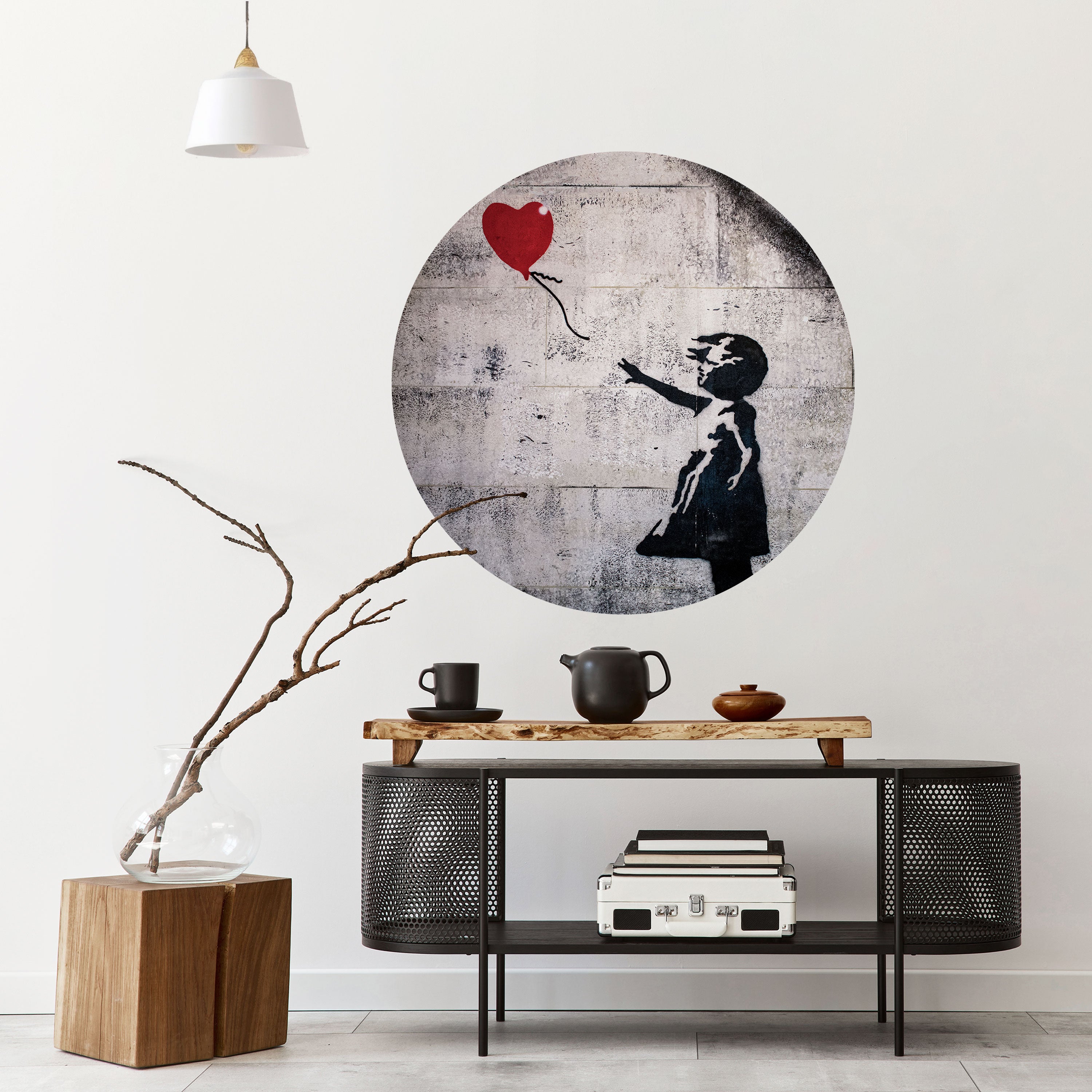 BALLON GIRL (BANKSY) Naklejka okrągła