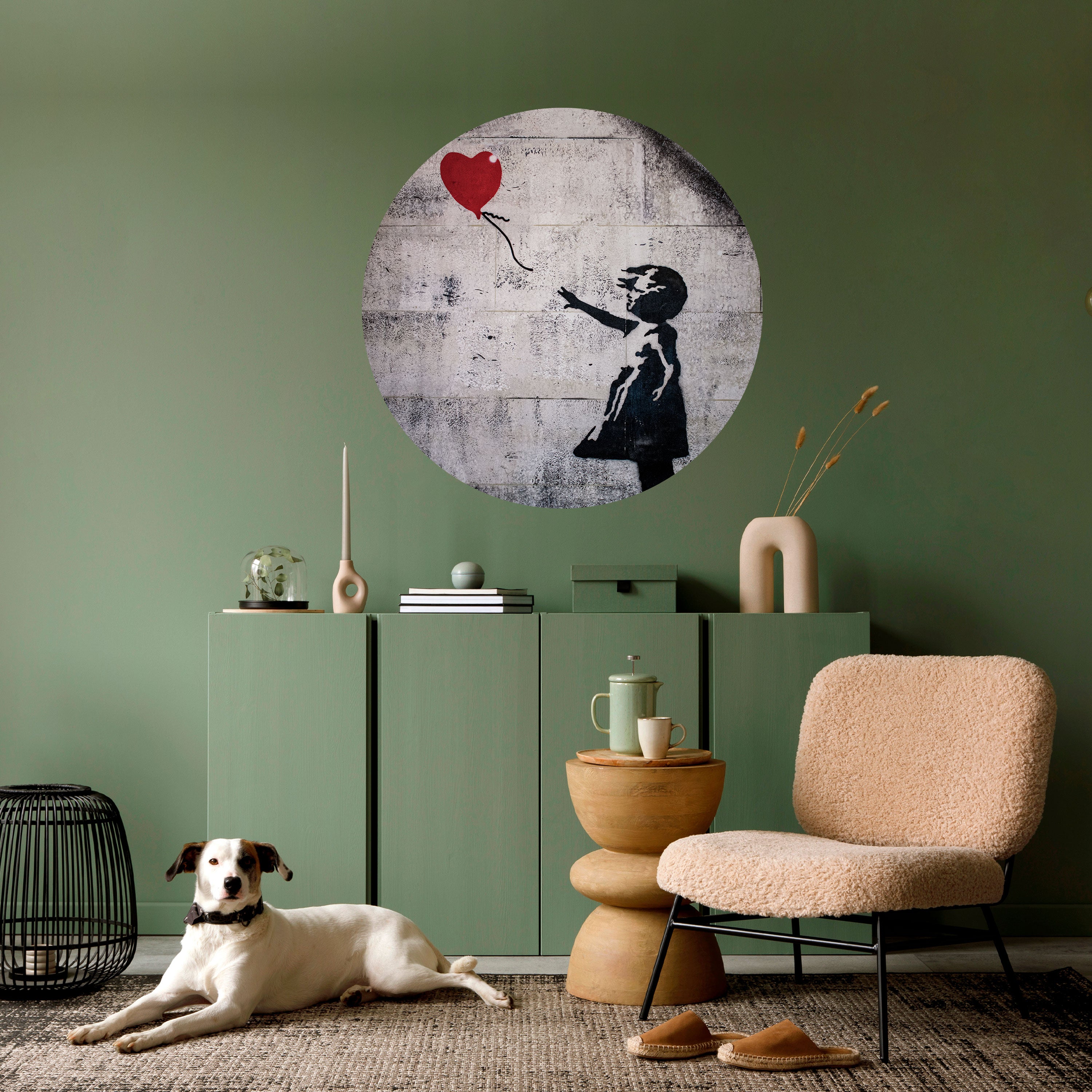 BALLON GIRL (BANKSY) Naklejka okrągła