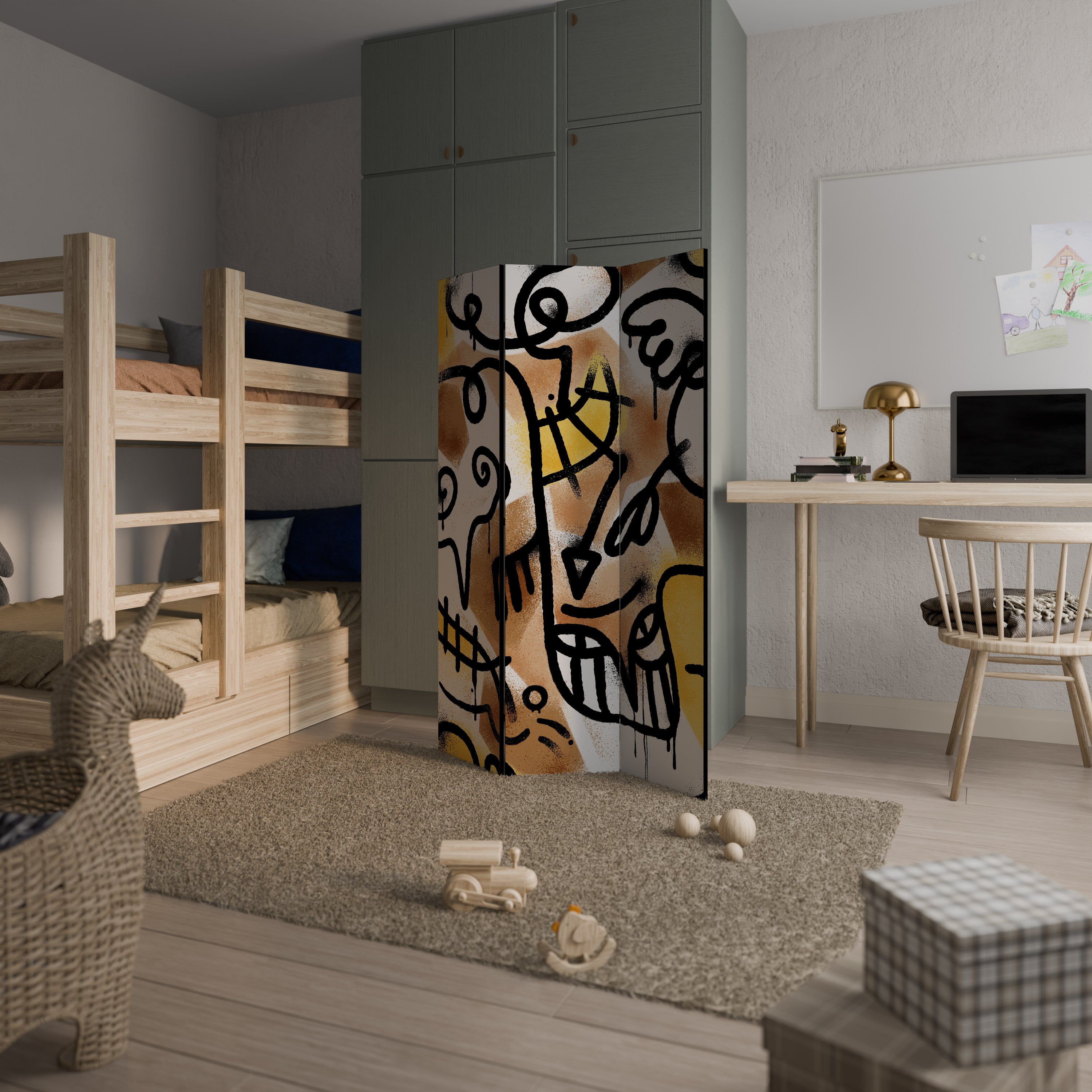 URBAN CANVAS Dekoracyjny parawan 3-skrzydłowy