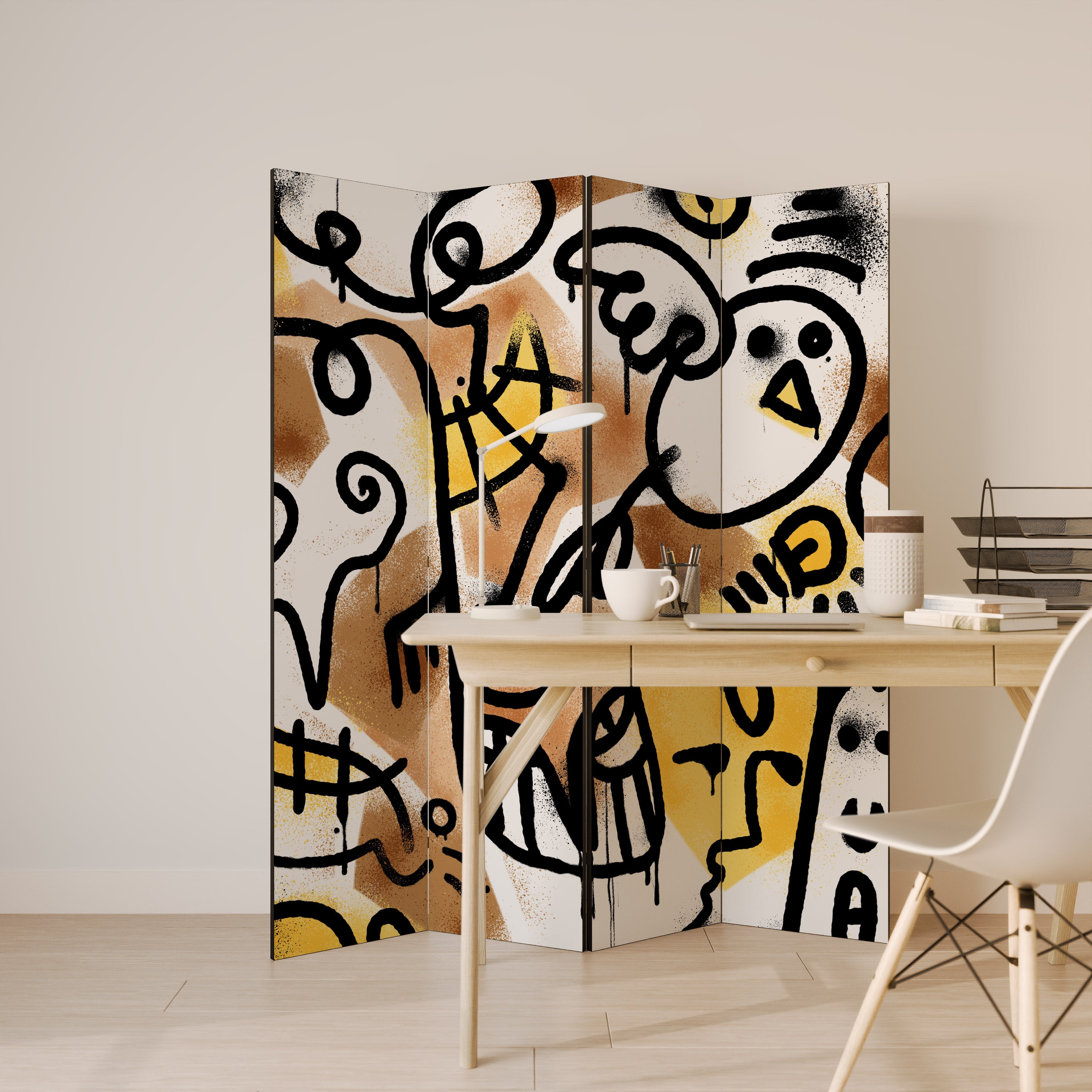 URBAN CANVAS Dekoracyjny parawan 4-skrzydłowy