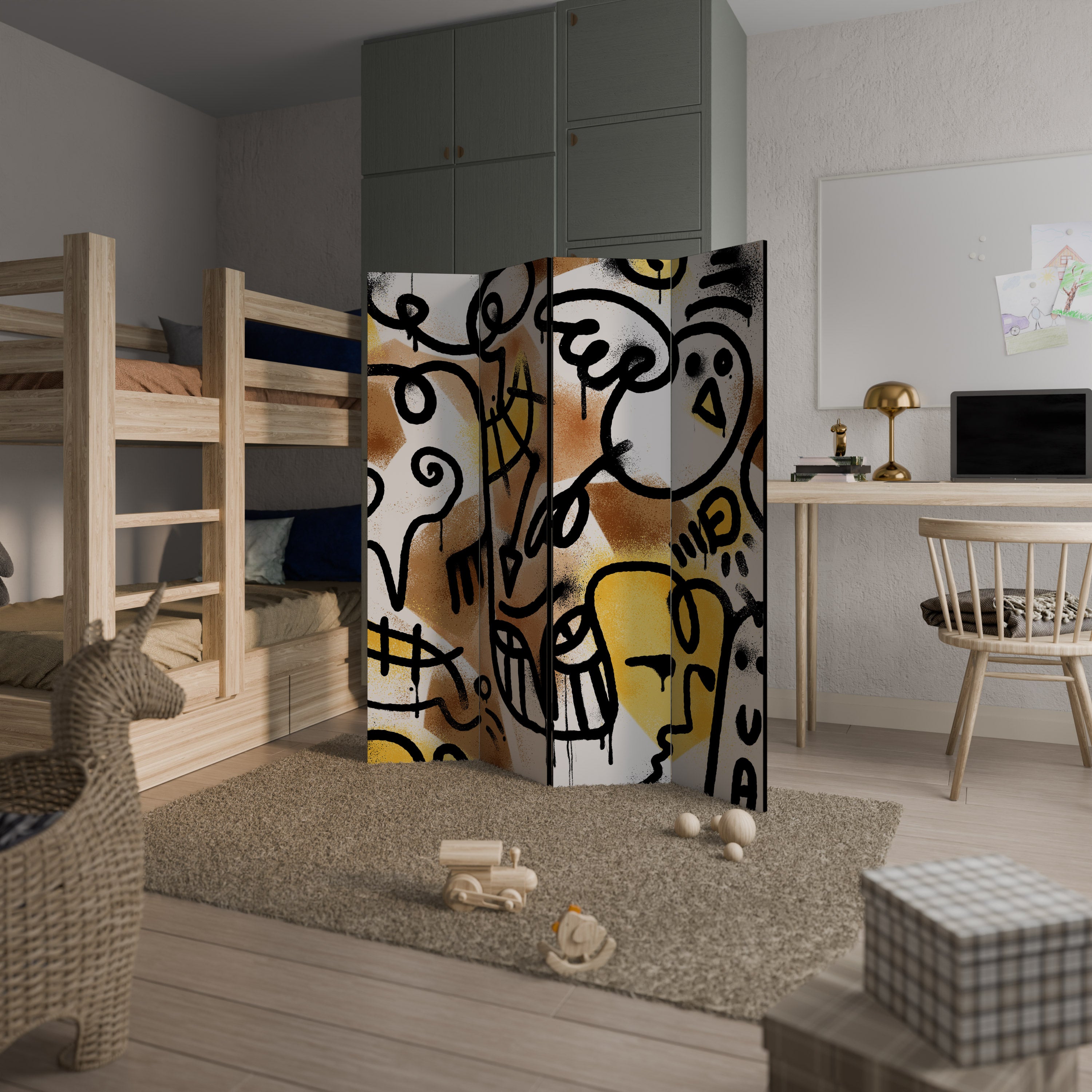 URBAN CANVAS Dekoracyjny parawan 4-skrzydłowy