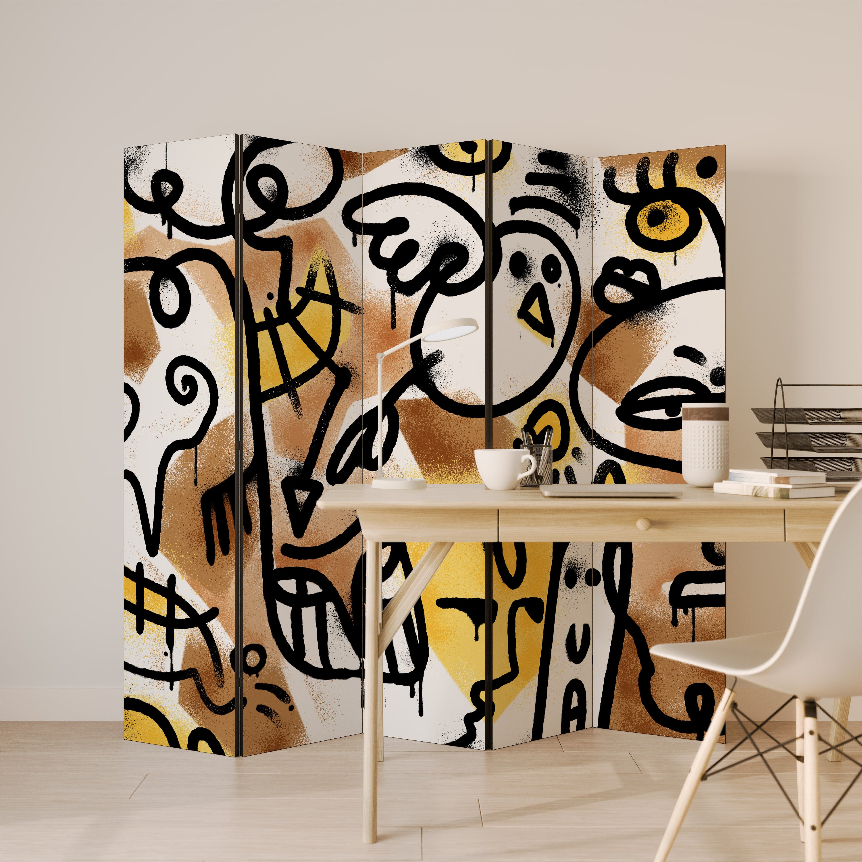URBAN CANVAS Dekoracyjny parawan 5-skrzydłowy