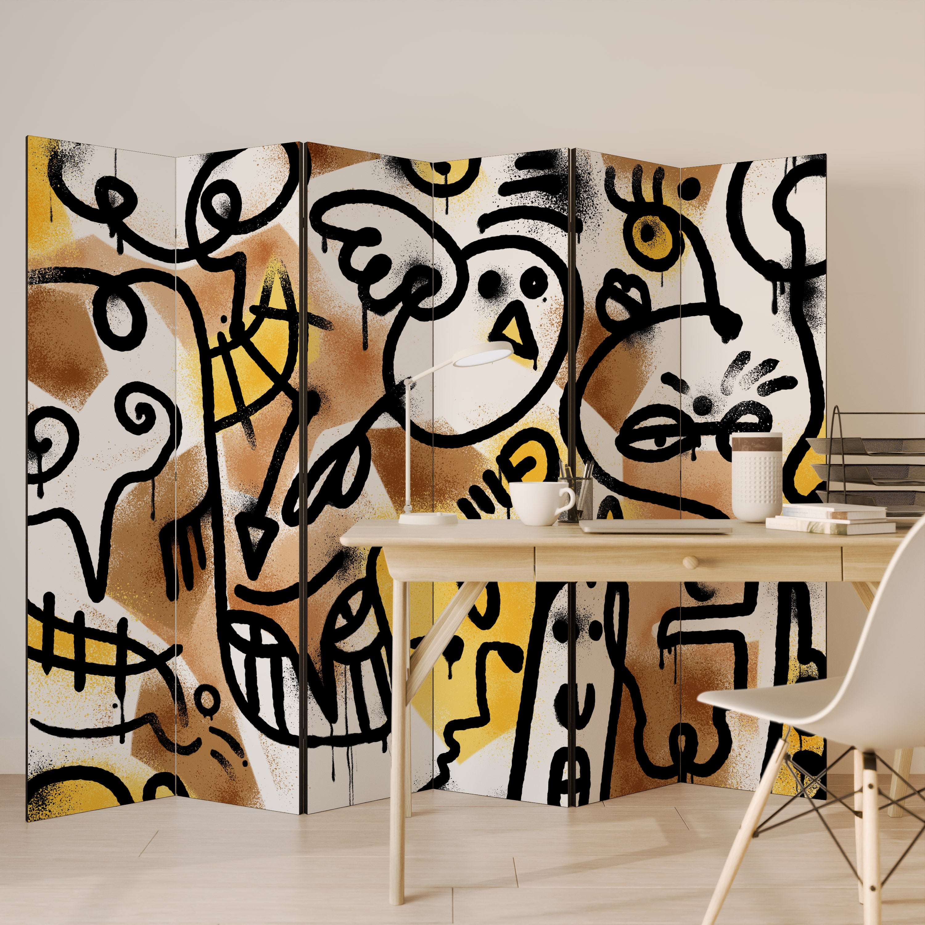URBAN CANVAS Dekoracyjny parawan 6-skrzydłowy