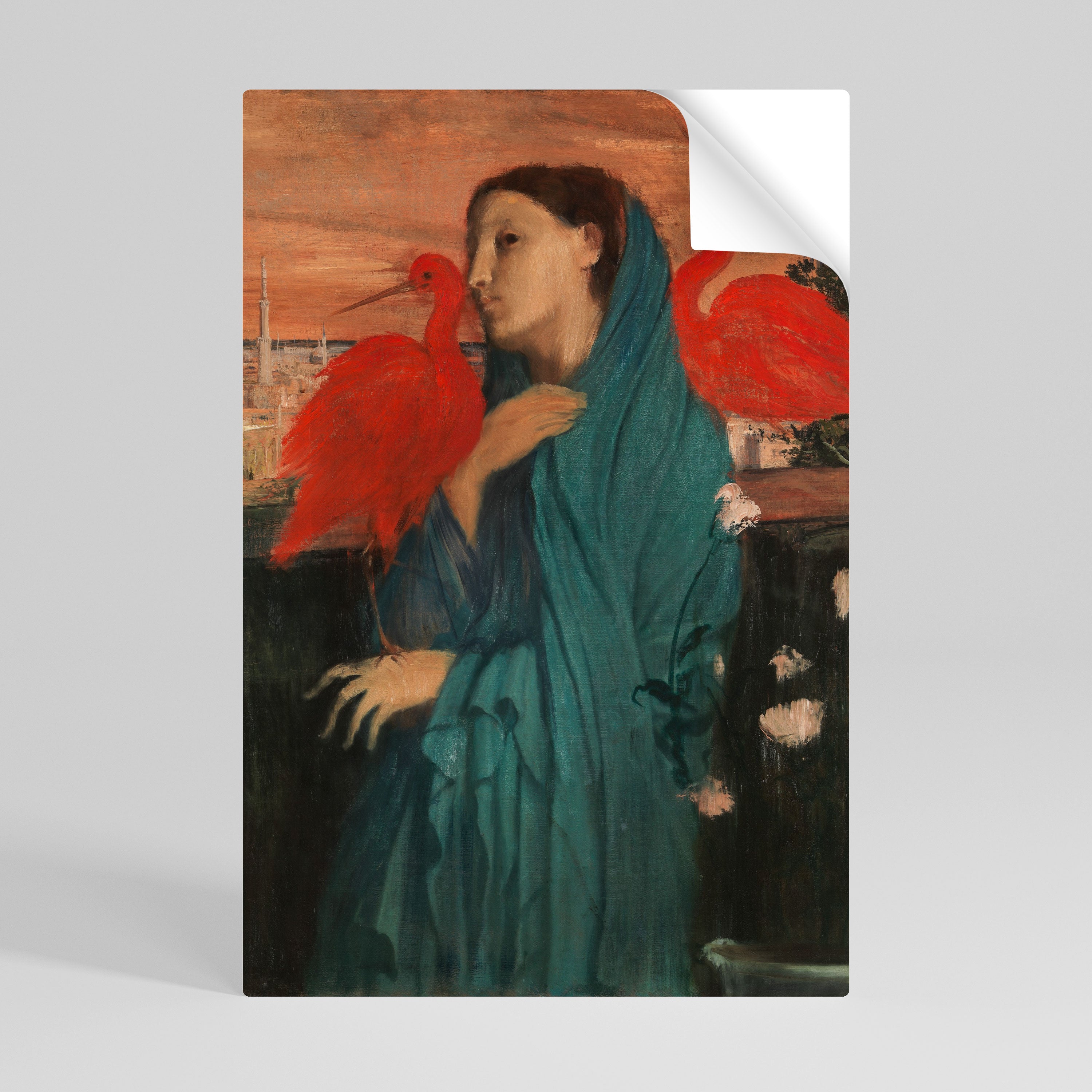 YOUNG WOMAN WITH IBIS Naklejka/Plakat pionowy