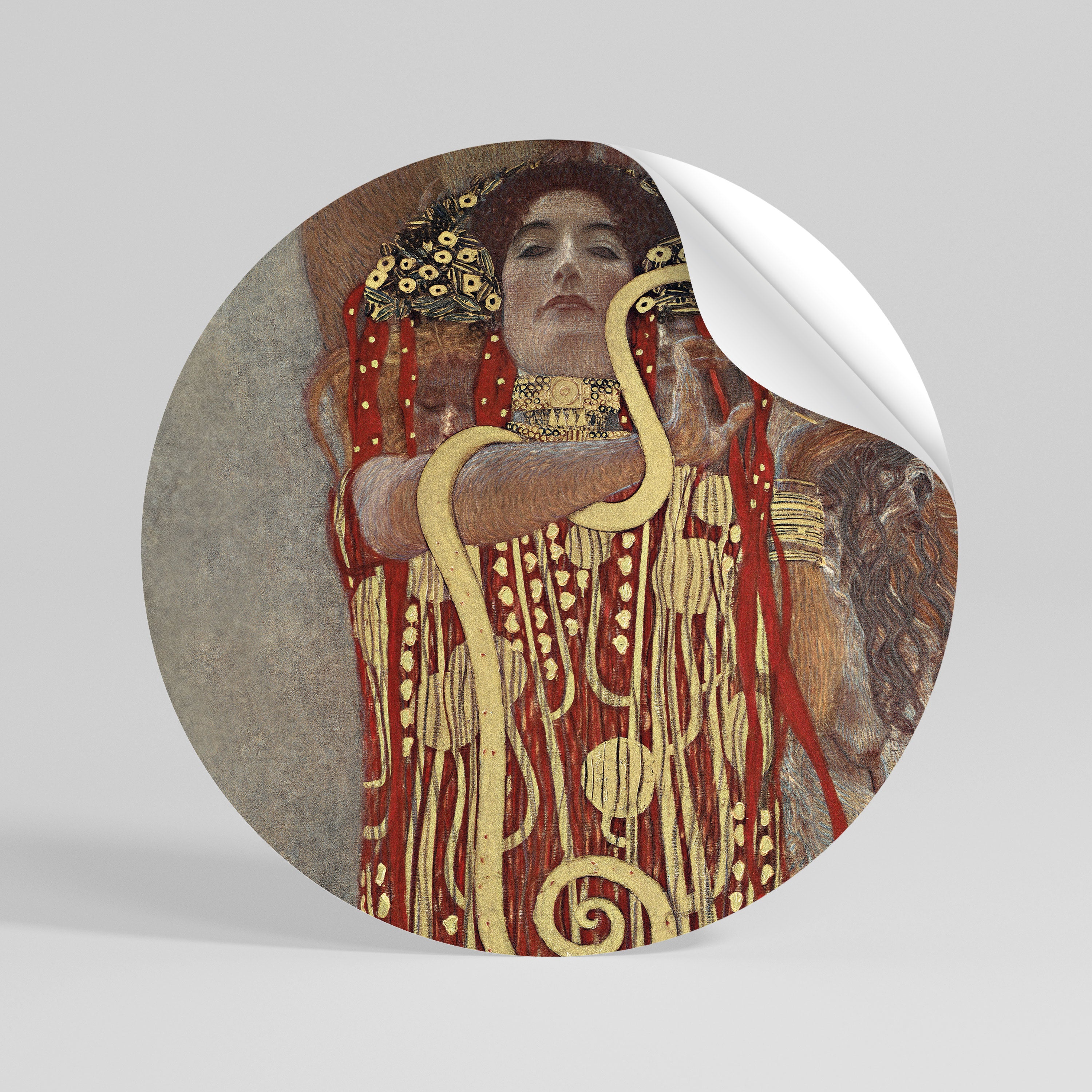 HYGIEIA BY KLIMT Naklejka - okrągła