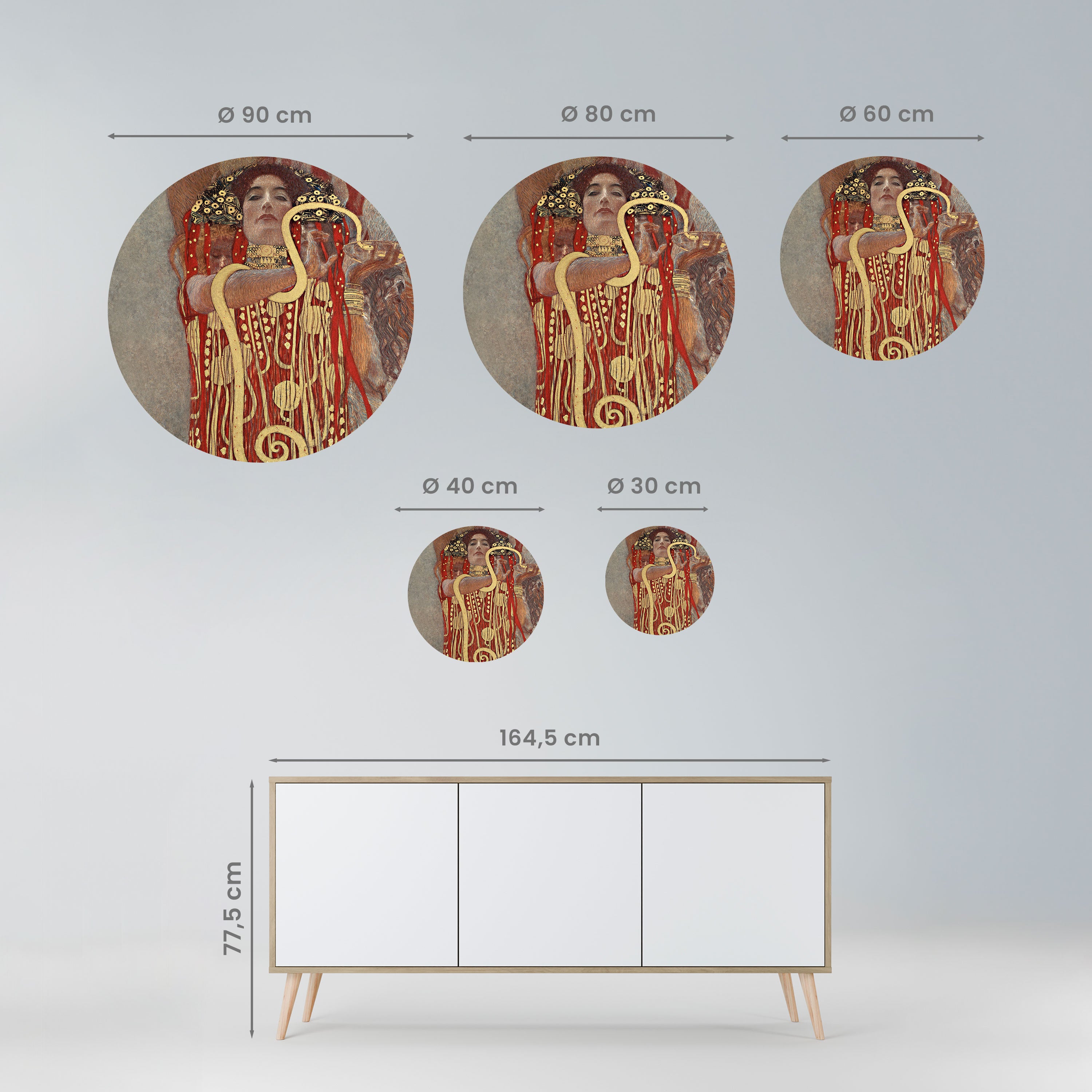 HYGIEIA BY KLIMT Naklejka okrągła