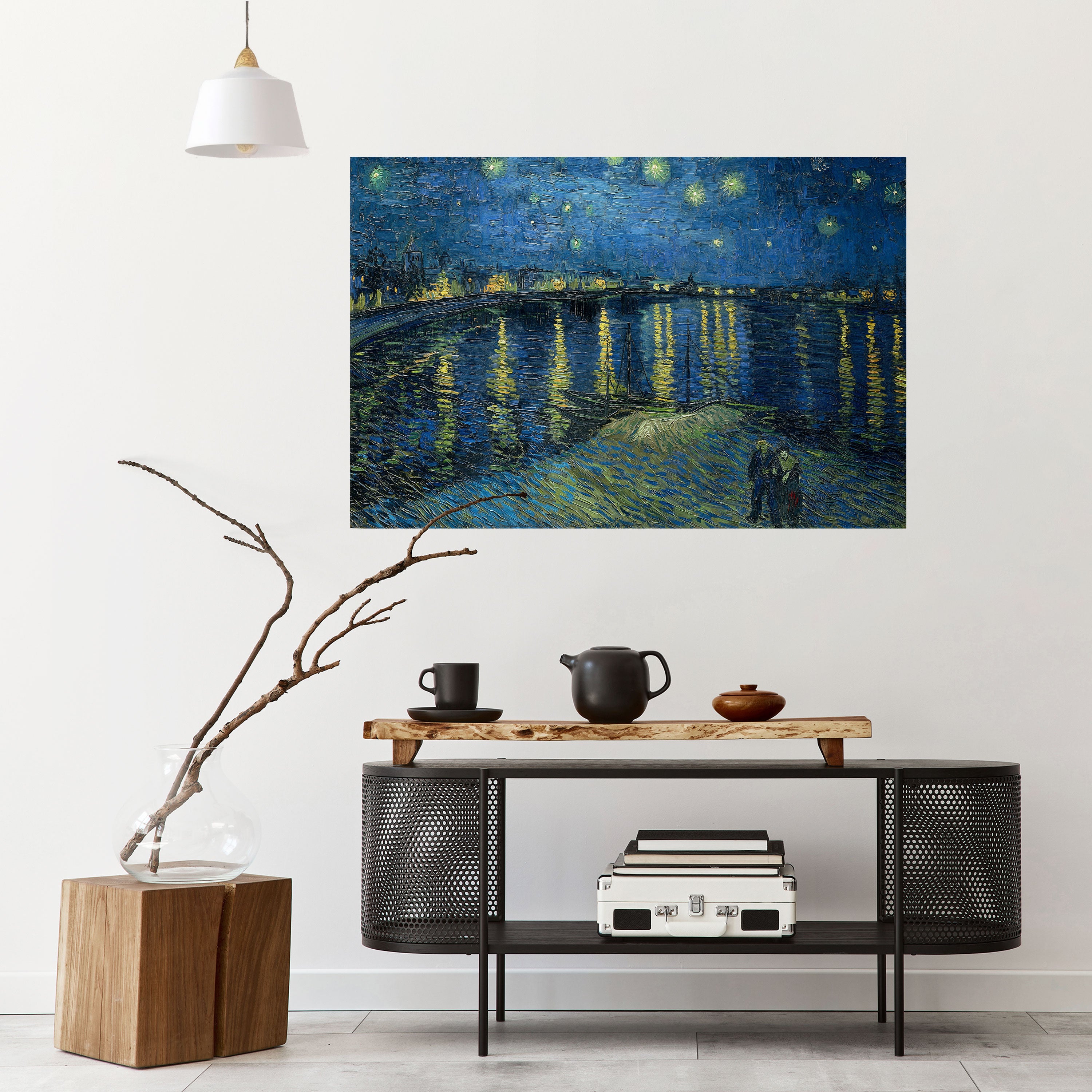 STARRY NIGHT OVER THE RHONE Naklejka/Plakat poziomy