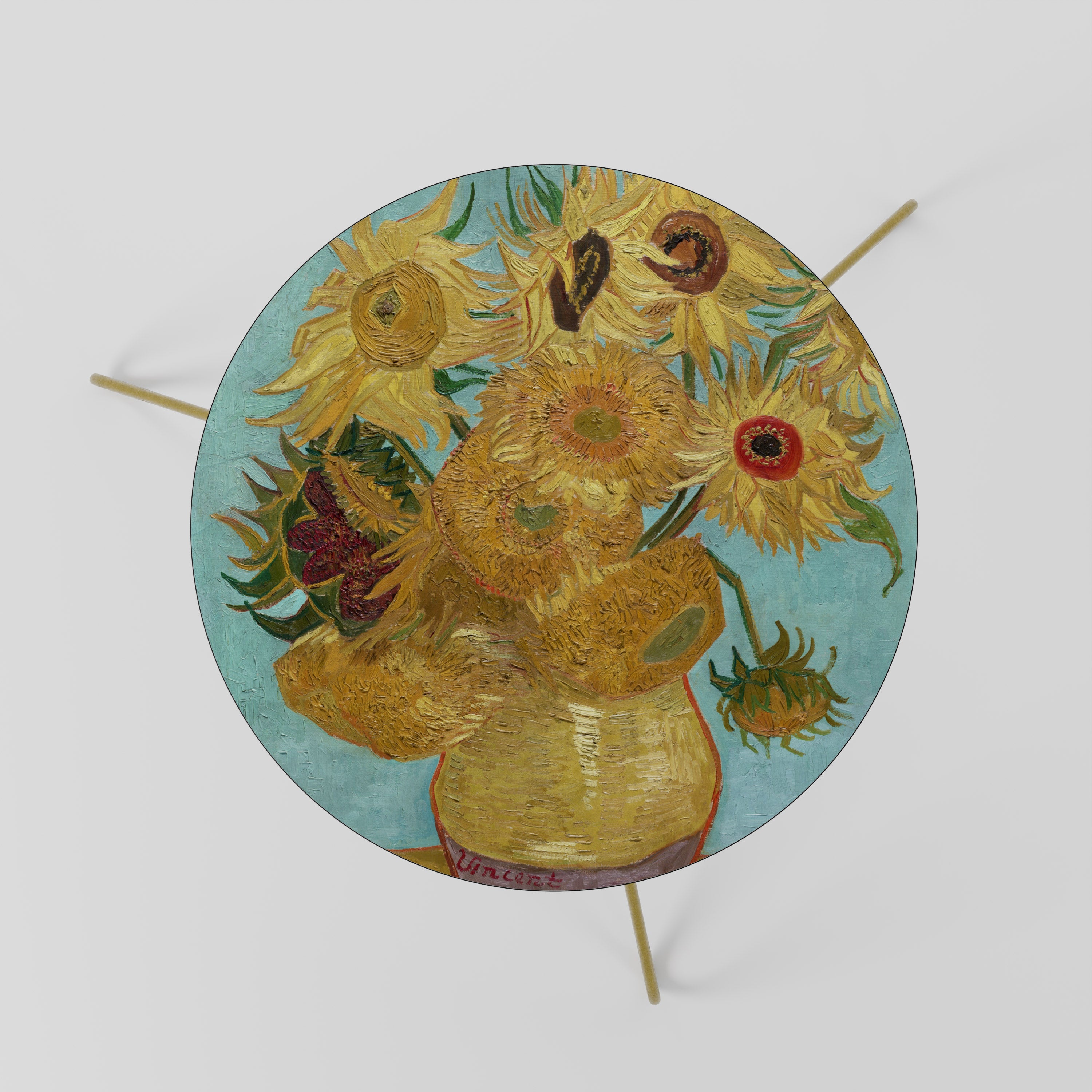 VASE WITH TWELVE SUNFLOWERS Stolik kawowy mały