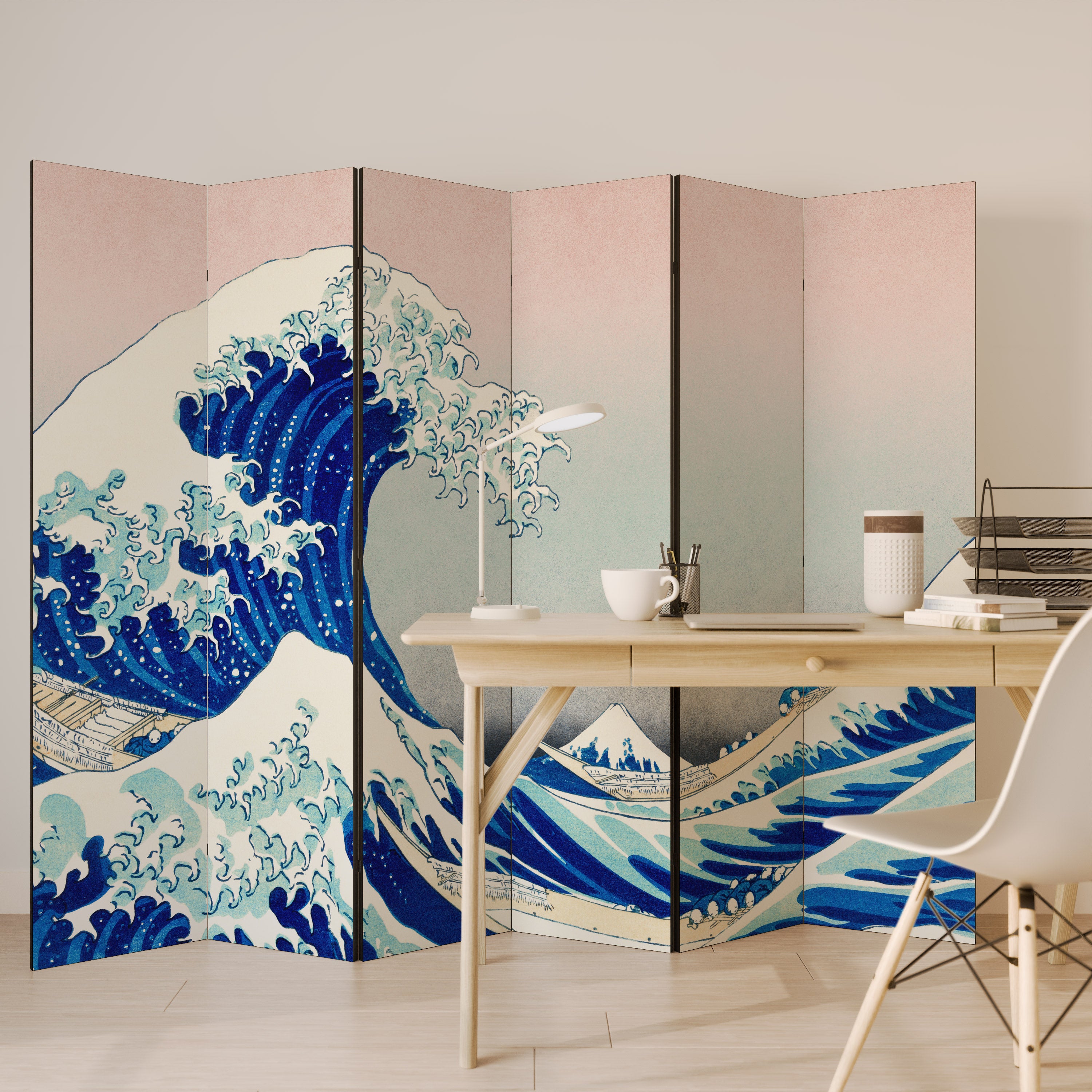 THE GREAT WAVE Dekoracyjny parawan 6-skrzydłowy