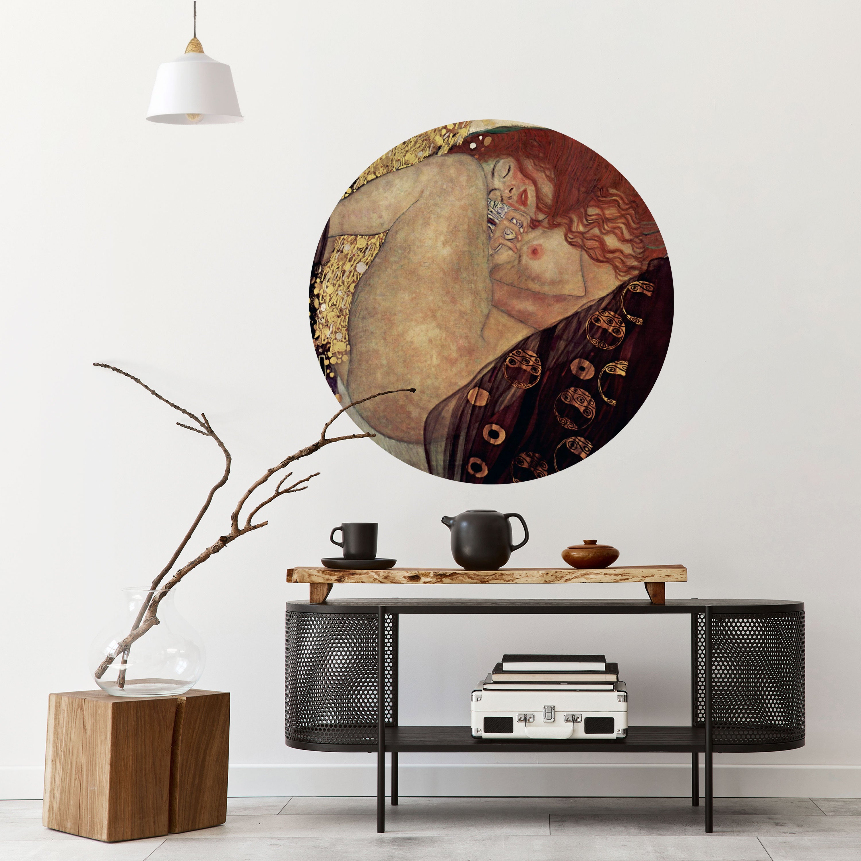 DANAE BY KLIMT Naklejka okrągła