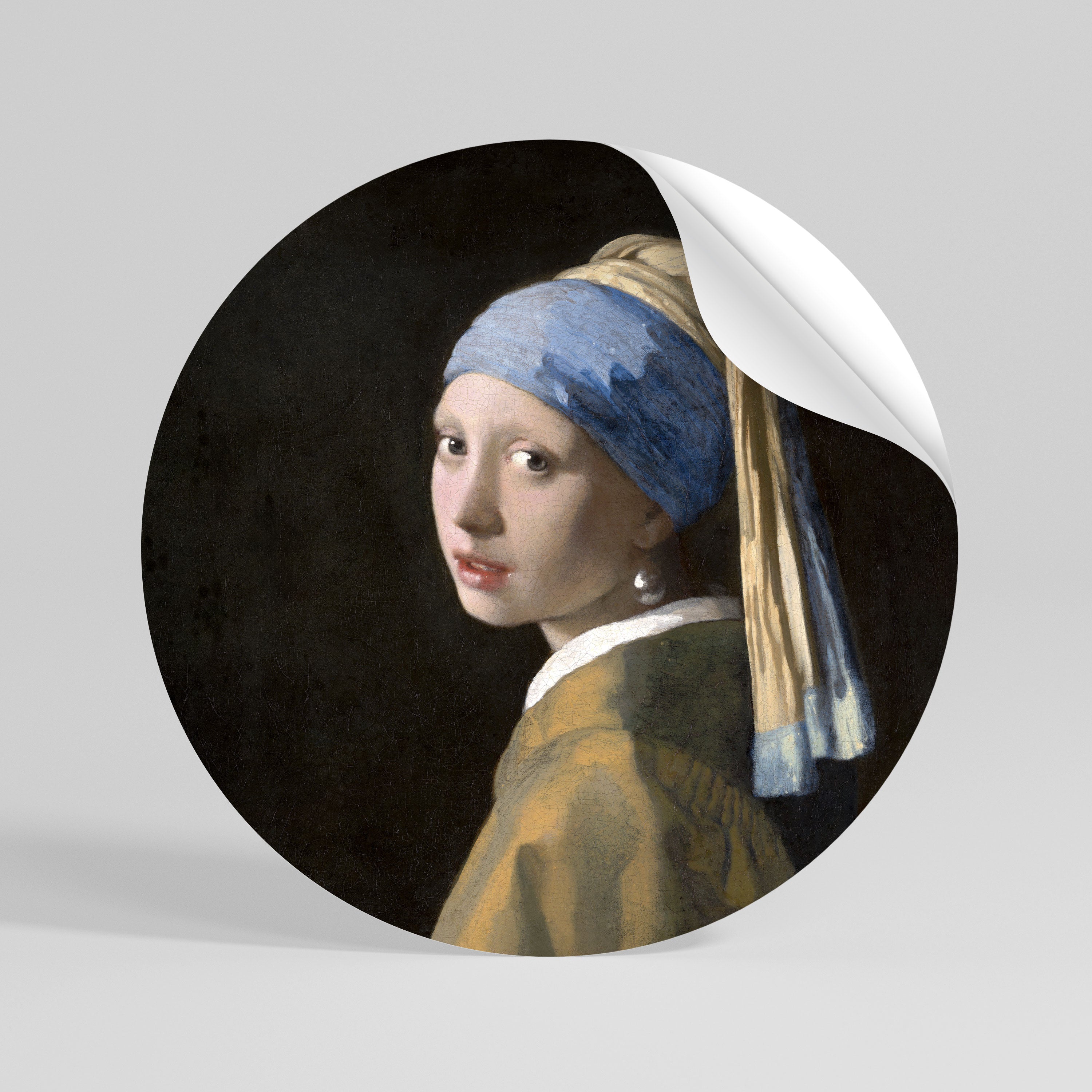 GIRL WITH A PEARL EARING Naklejka - okrągła