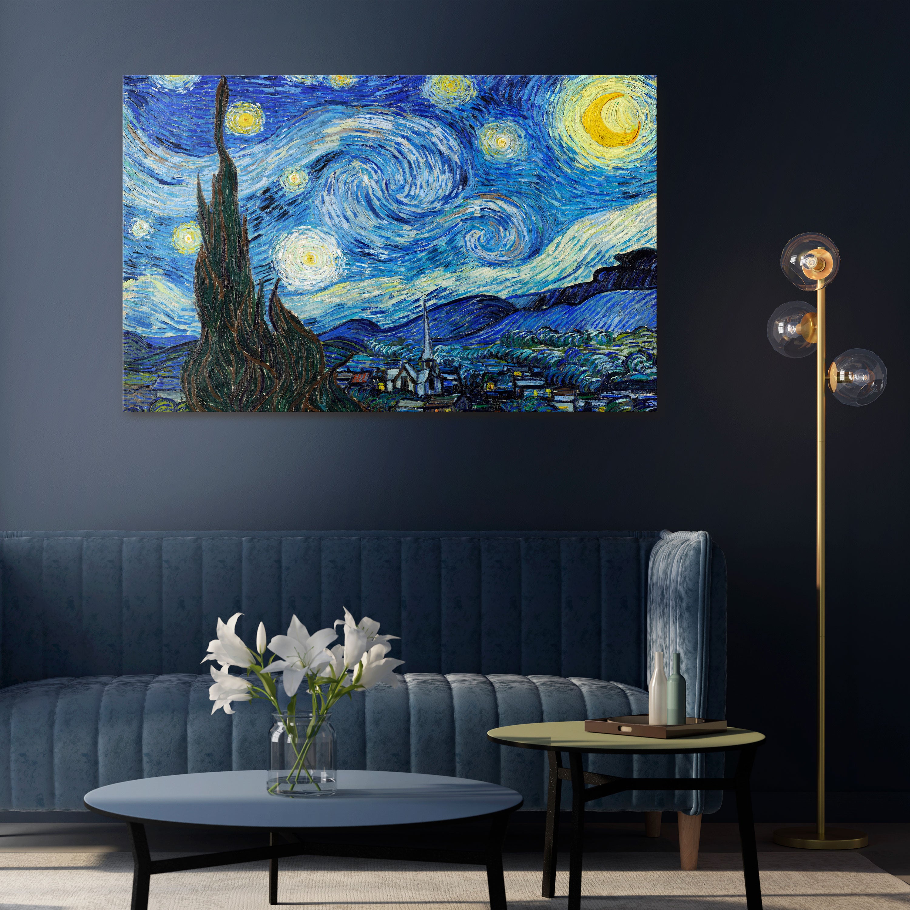 STARRY NIGHT - Obraz na płótnie (poziomy)