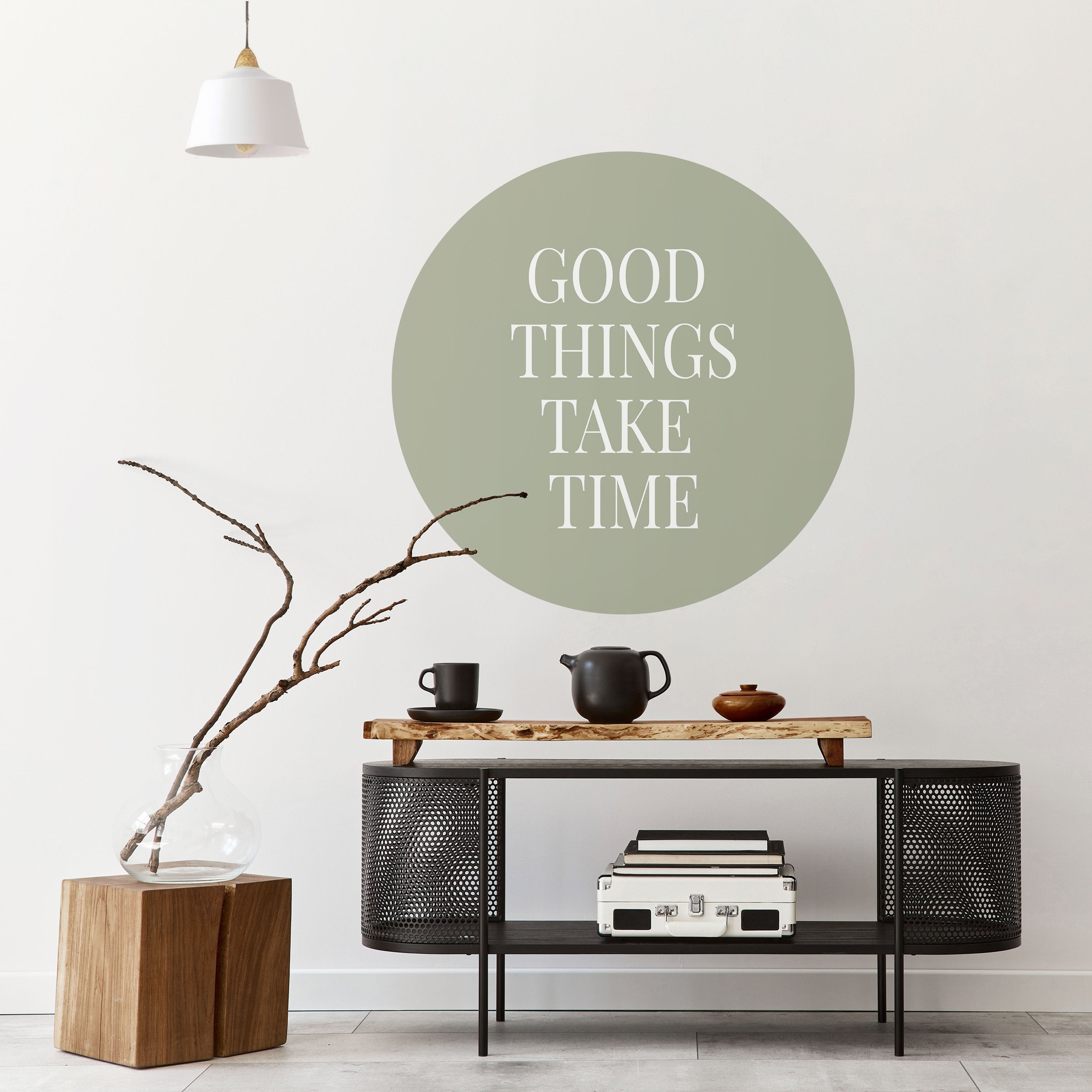 GOOD THINGS TAKE TIME Naklejka okrągła