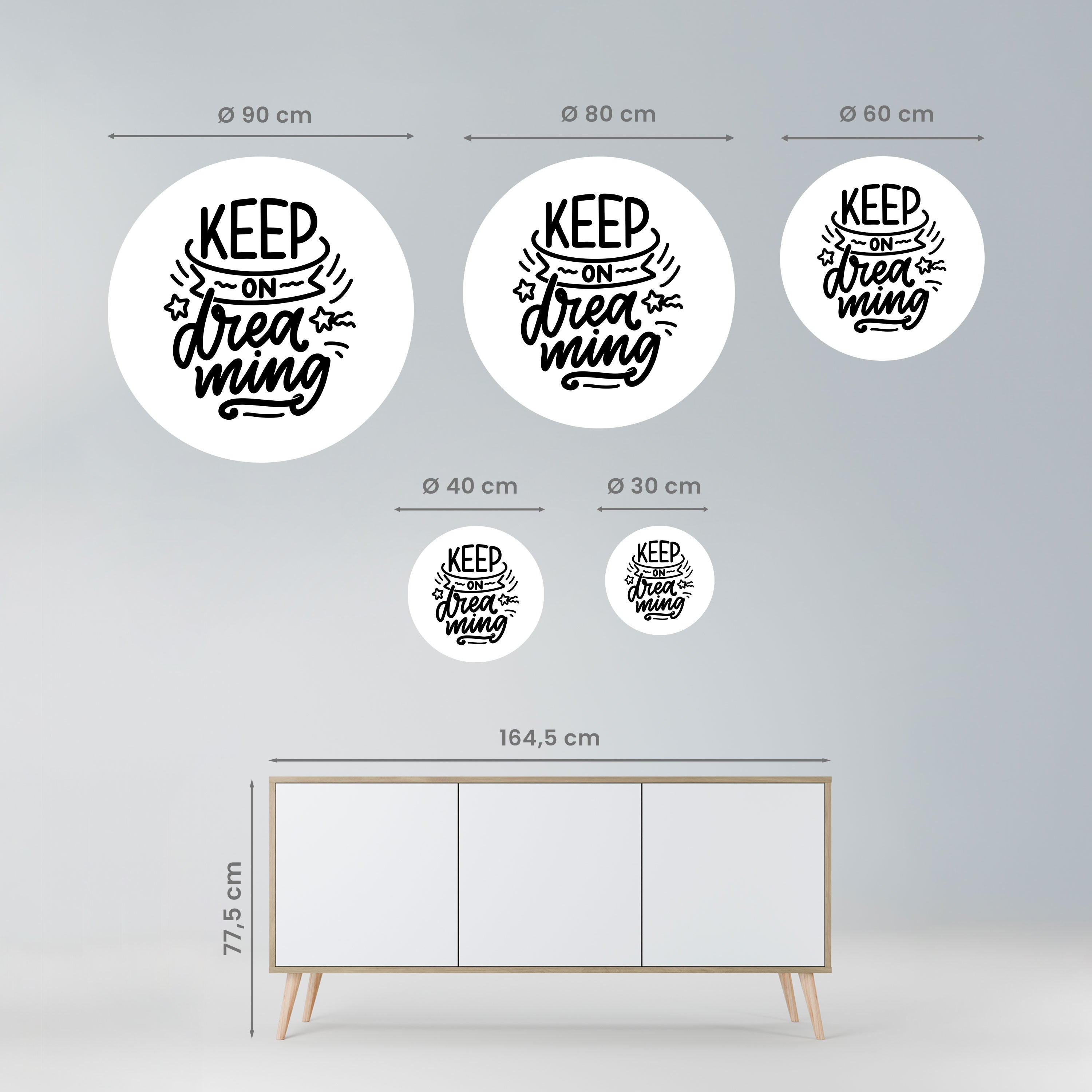 KEEP ON DREAMING Naklejka okrągła