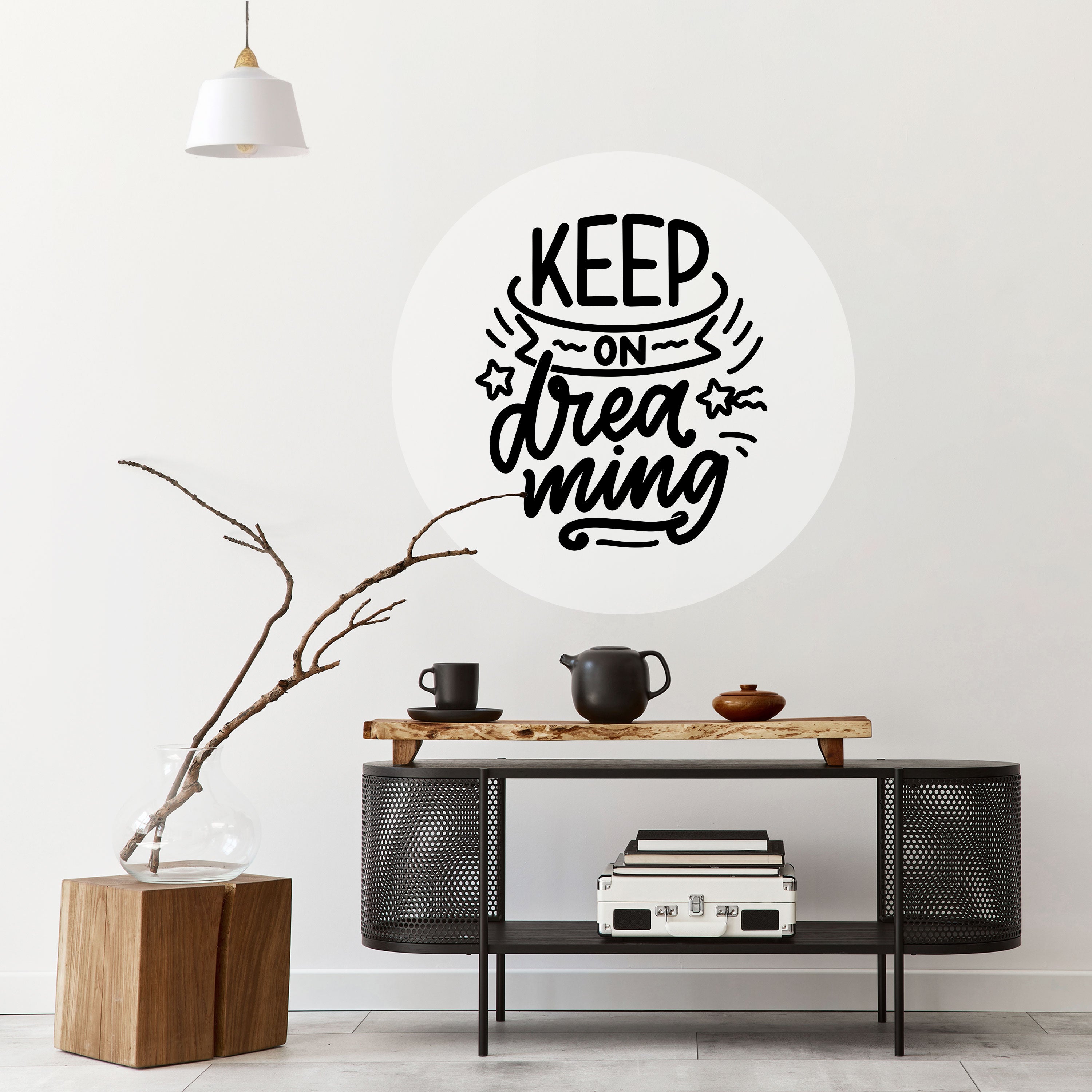 KEEP ON DREAMING Naklejka okrągła