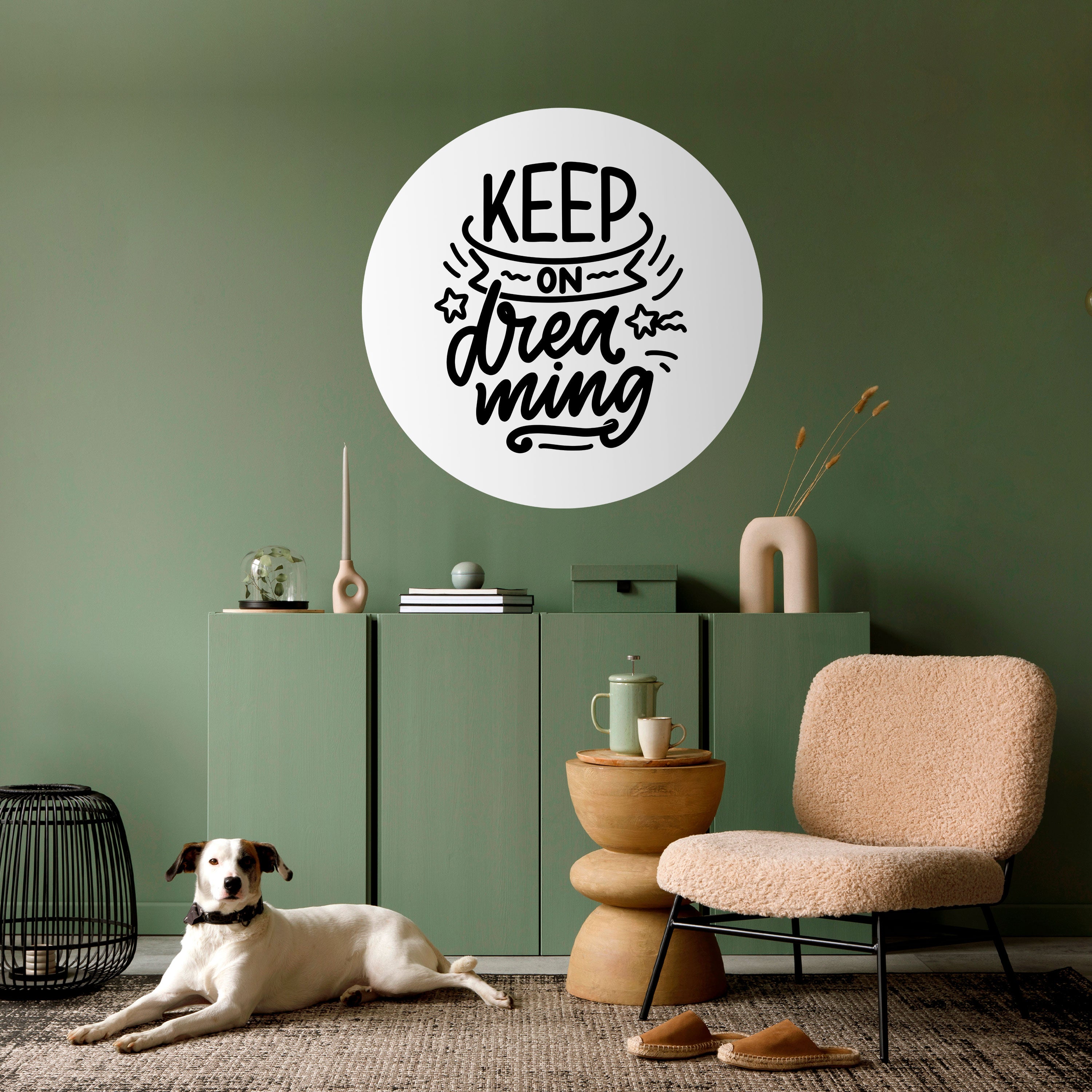 KEEP ON DREAMING Naklejka okrągła